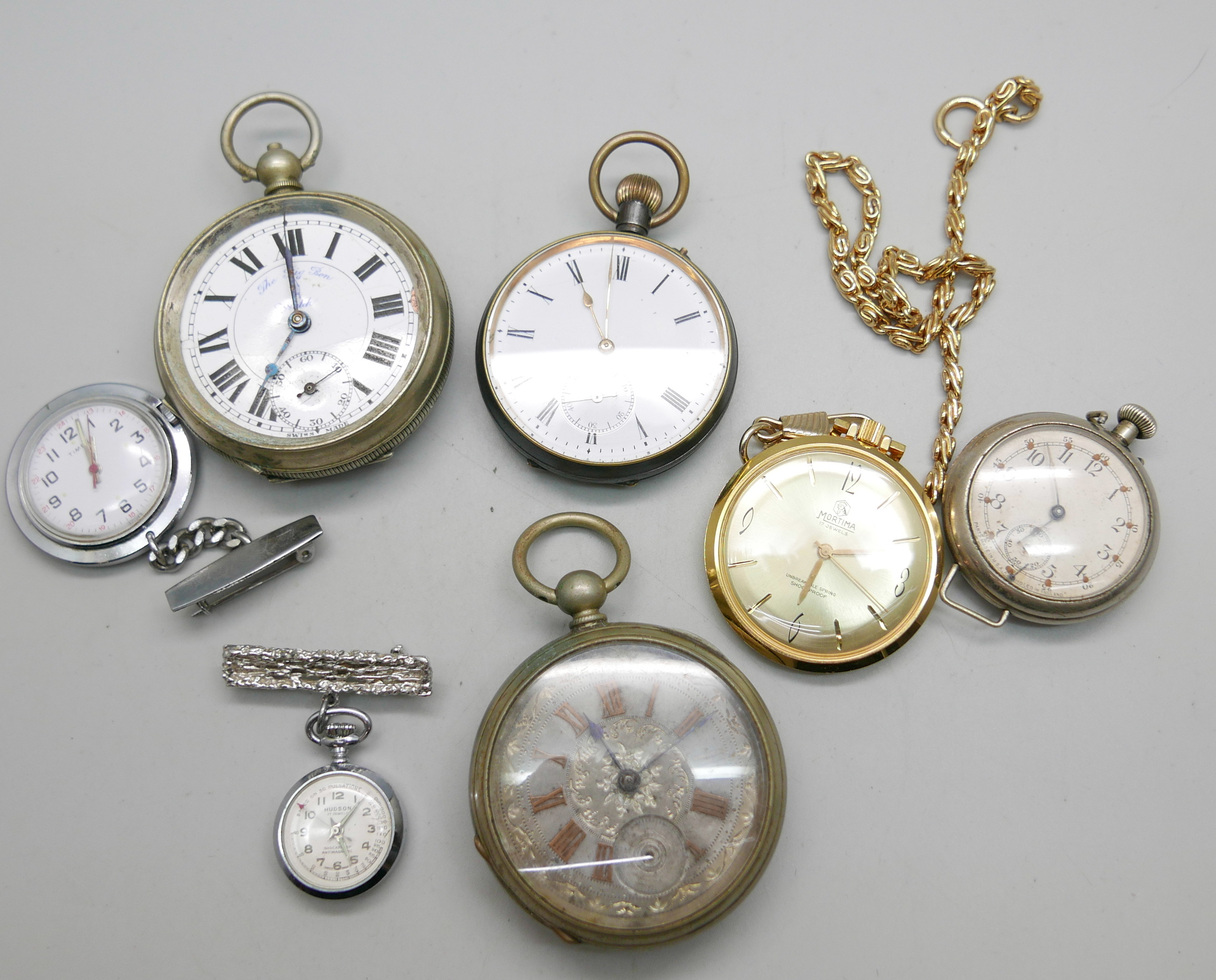 A Mortima dress pocket watch and other watches