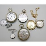 A Mortima dress pocket watch and other watches