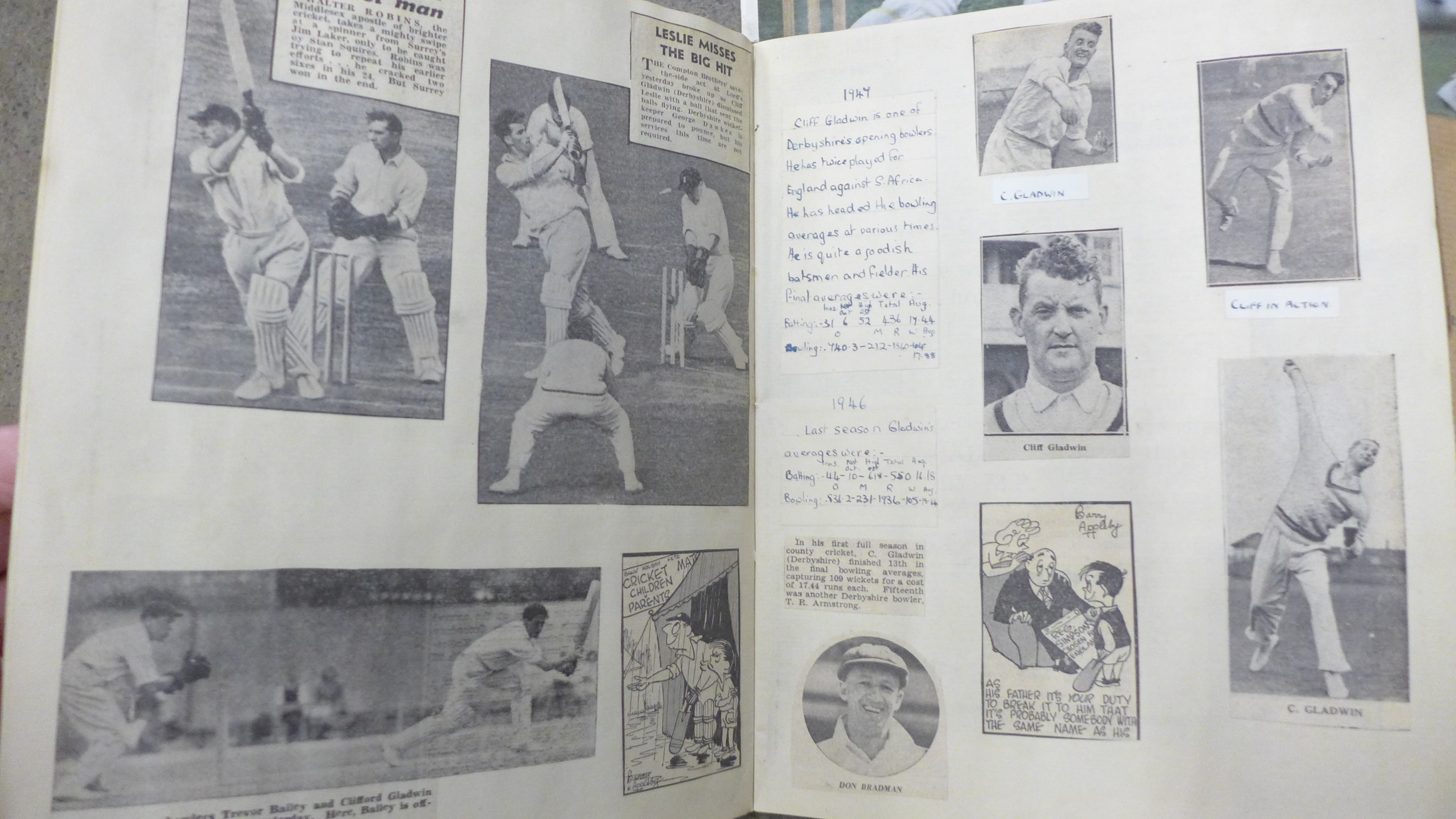 Cricket ephemera, scrapbooks with autographs, score books, etc., 1940s onward - Image 9 of 17