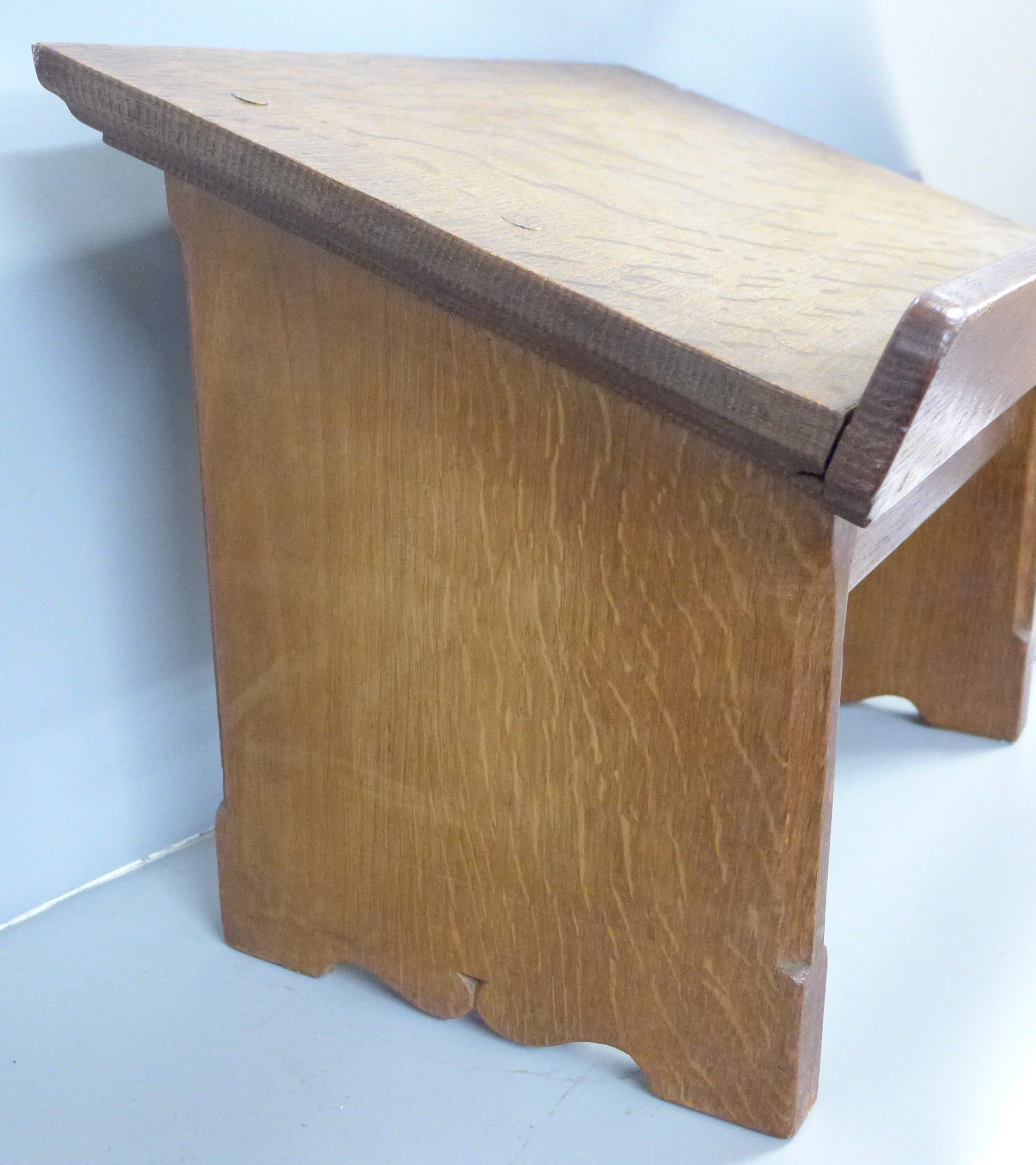 A Robert 'Mouseman' Thompson oak lectern, a/f - Image 6 of 11