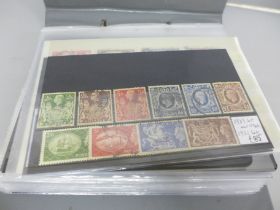 Stamps; an album of better stamps and sets on stock cards, all identified and catalogued at over £