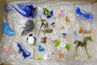A collection of glass animals