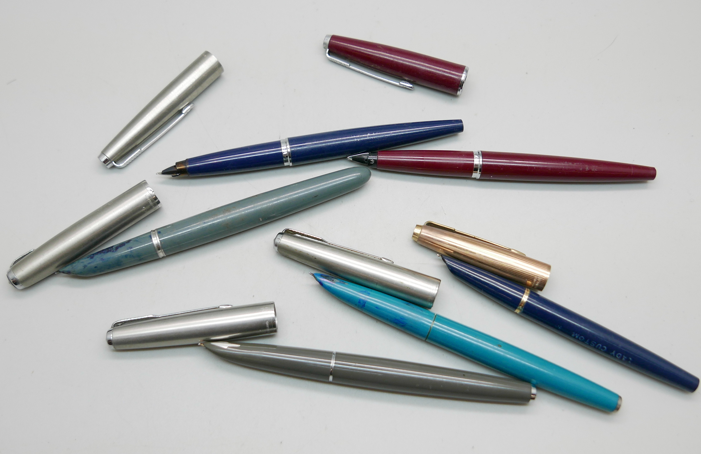 Six Parker fountain pens - Image 2 of 2