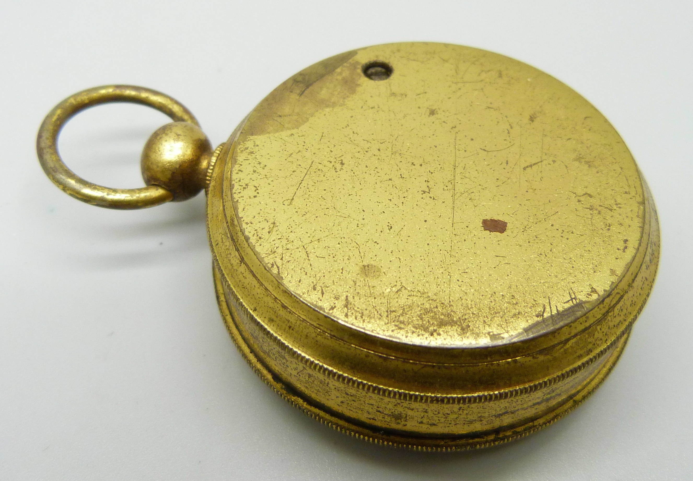 An Edwardian brass cased barometer by Barnes & Co., Holborn, London - Image 3 of 3