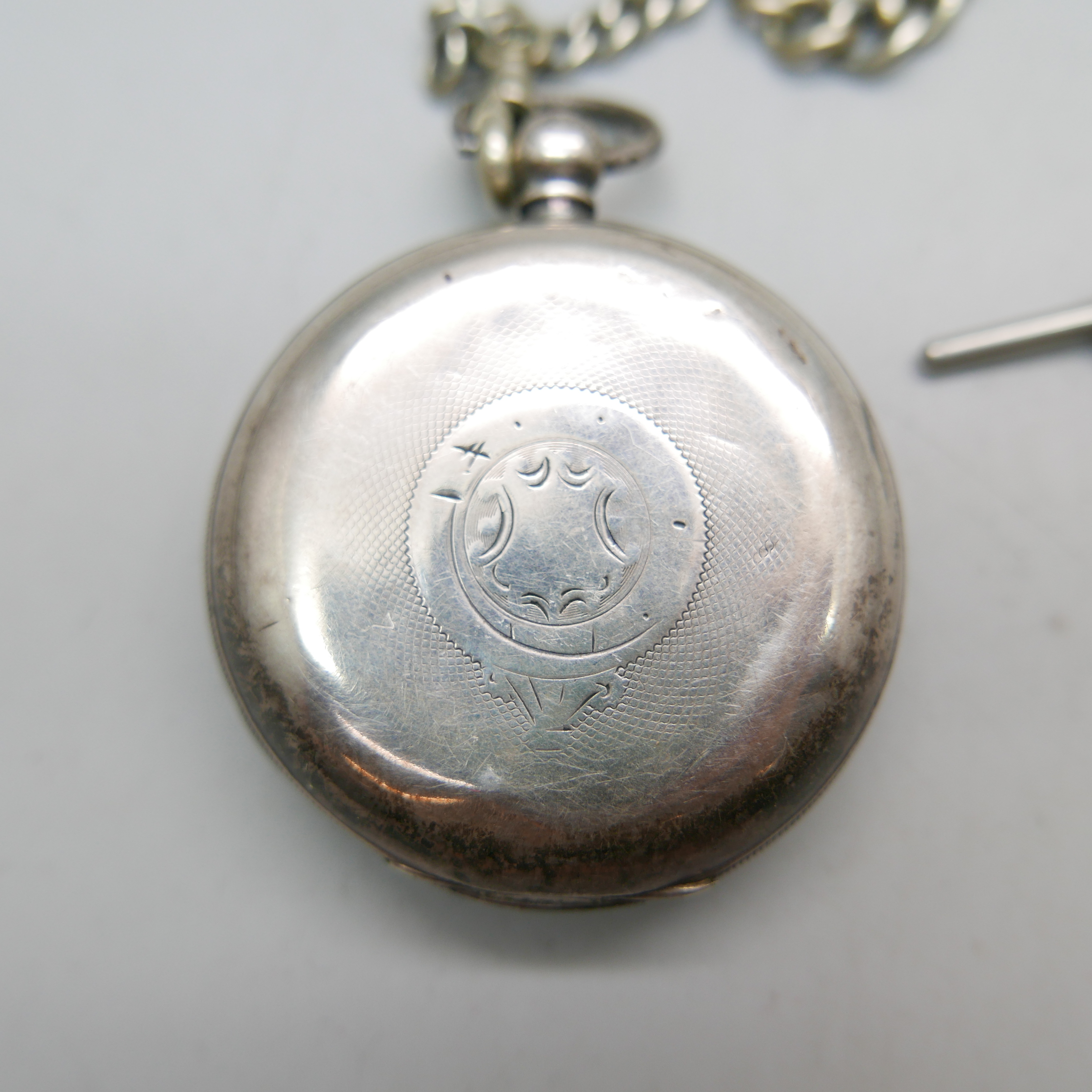 A silver cased pocket watch, Fattorini & Sons, Bradford, non magnetic lever movement with a - Image 3 of 5