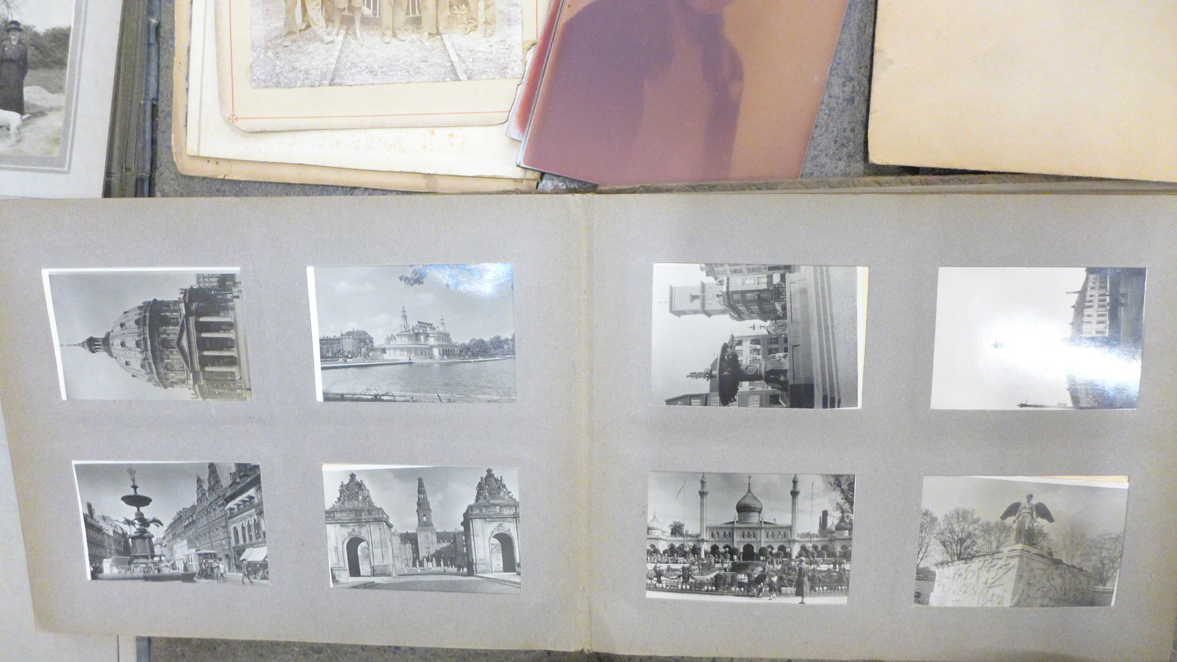 Three albums of Edwardian holiday photographs, UK and Europe including early motor cars, some - Image 4 of 11