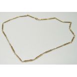 A fancy link 9ct gold necklace, 7.3g, 46cm