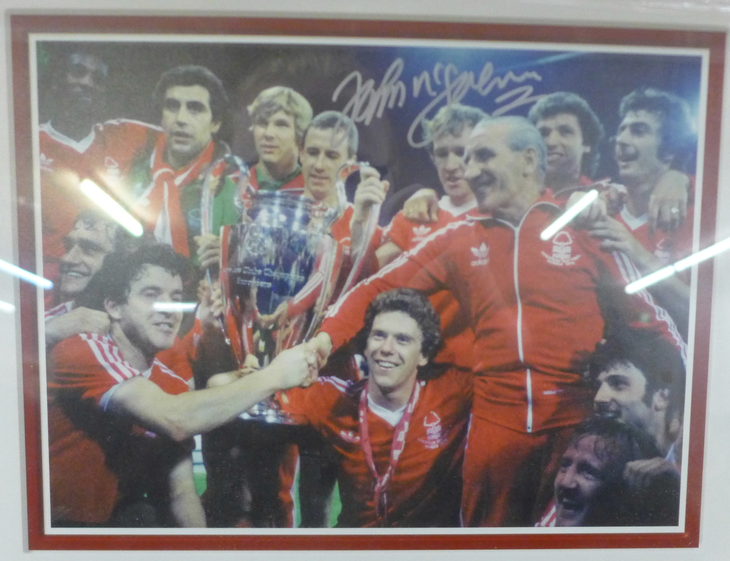 Nottingham Forest, framed and mounted pictures from the 1979 European Cup Final, one picture - Image 4 of 6