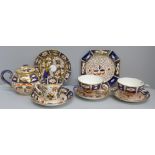 A collection of mixed Imari china including Wedgwood and Crown Derby, teapot a/f