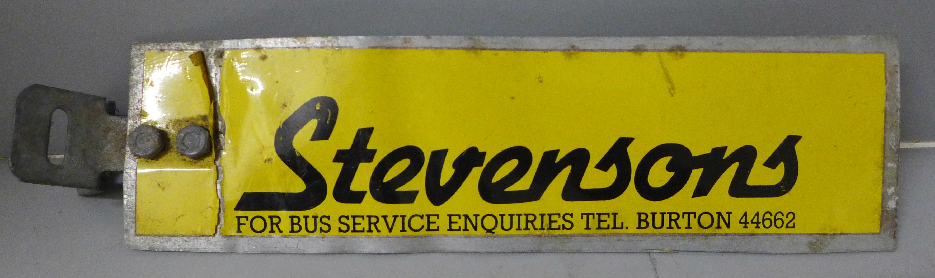 Four Stevensons bus stop plates - Image 2 of 2