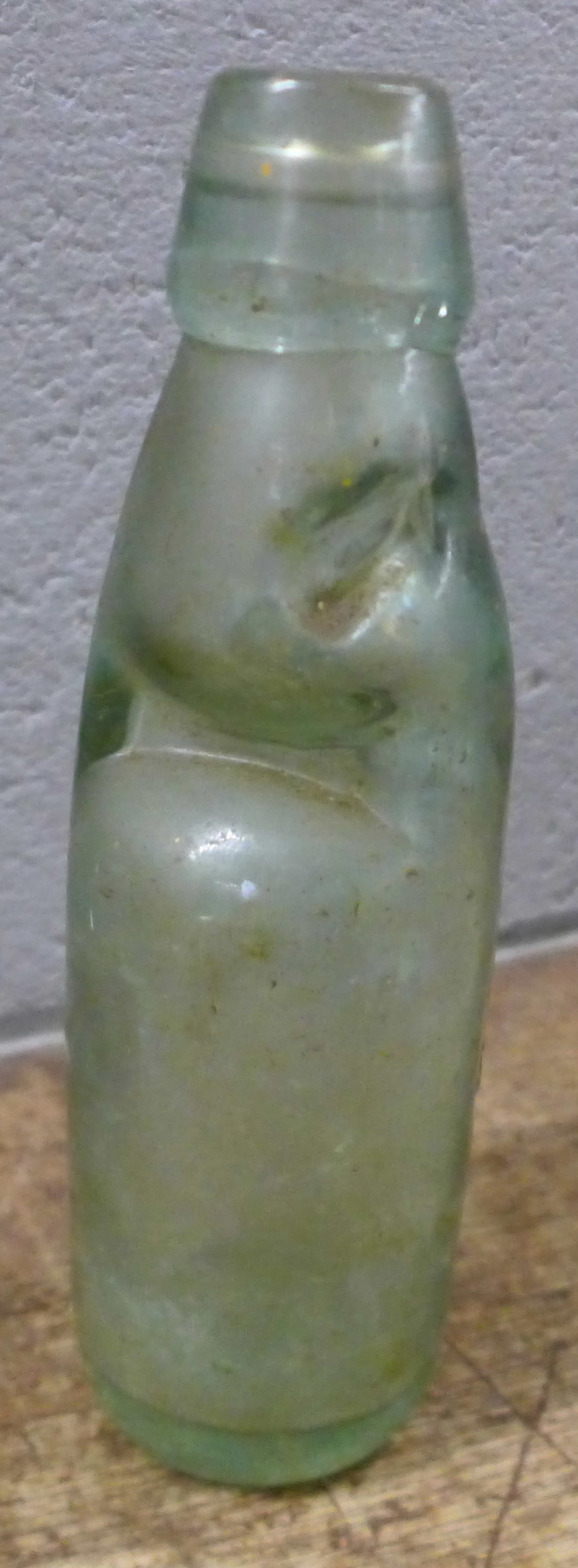 A glass cod bottle, J.J. Mettham, Mansfield and a hot water bottle - Image 3 of 3
