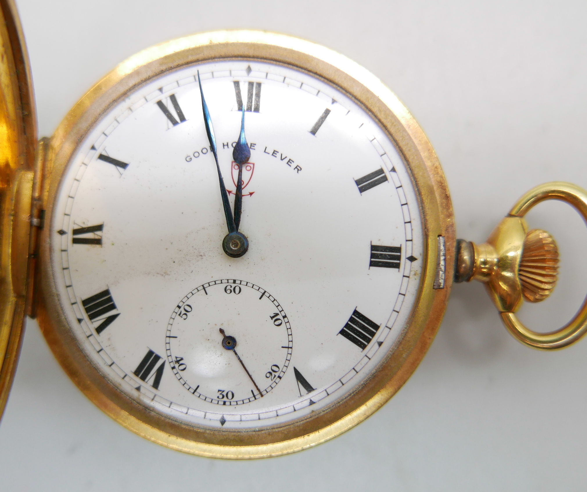 A gold filled full hunter pocket watch, Good Hope Lever, lacking glass - Image 2 of 5