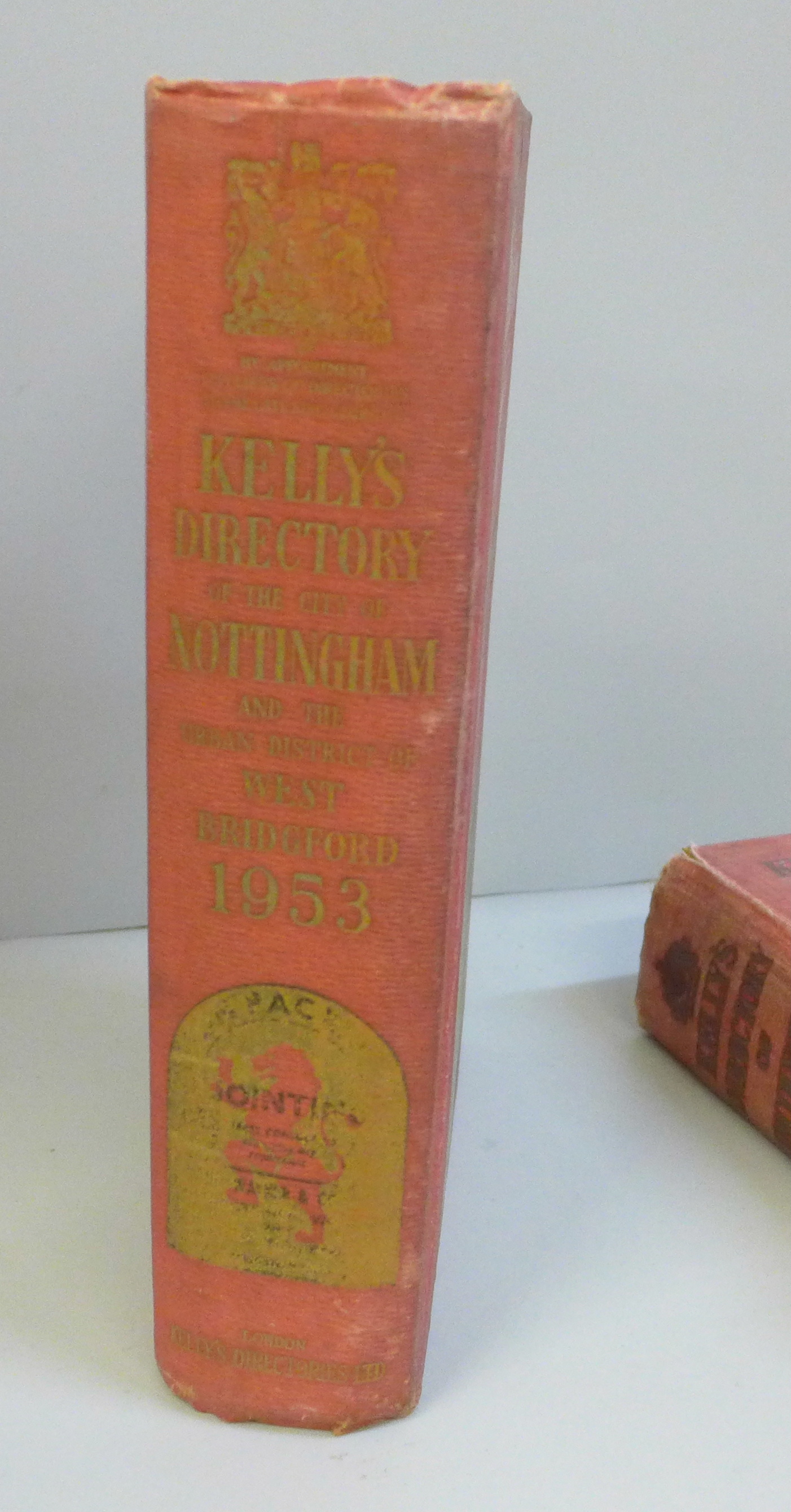 Kelly's Directory of Nottingham and West Bridgford 1953 and Kelly's Directory of Lincolnshire 1933 - Image 5 of 8