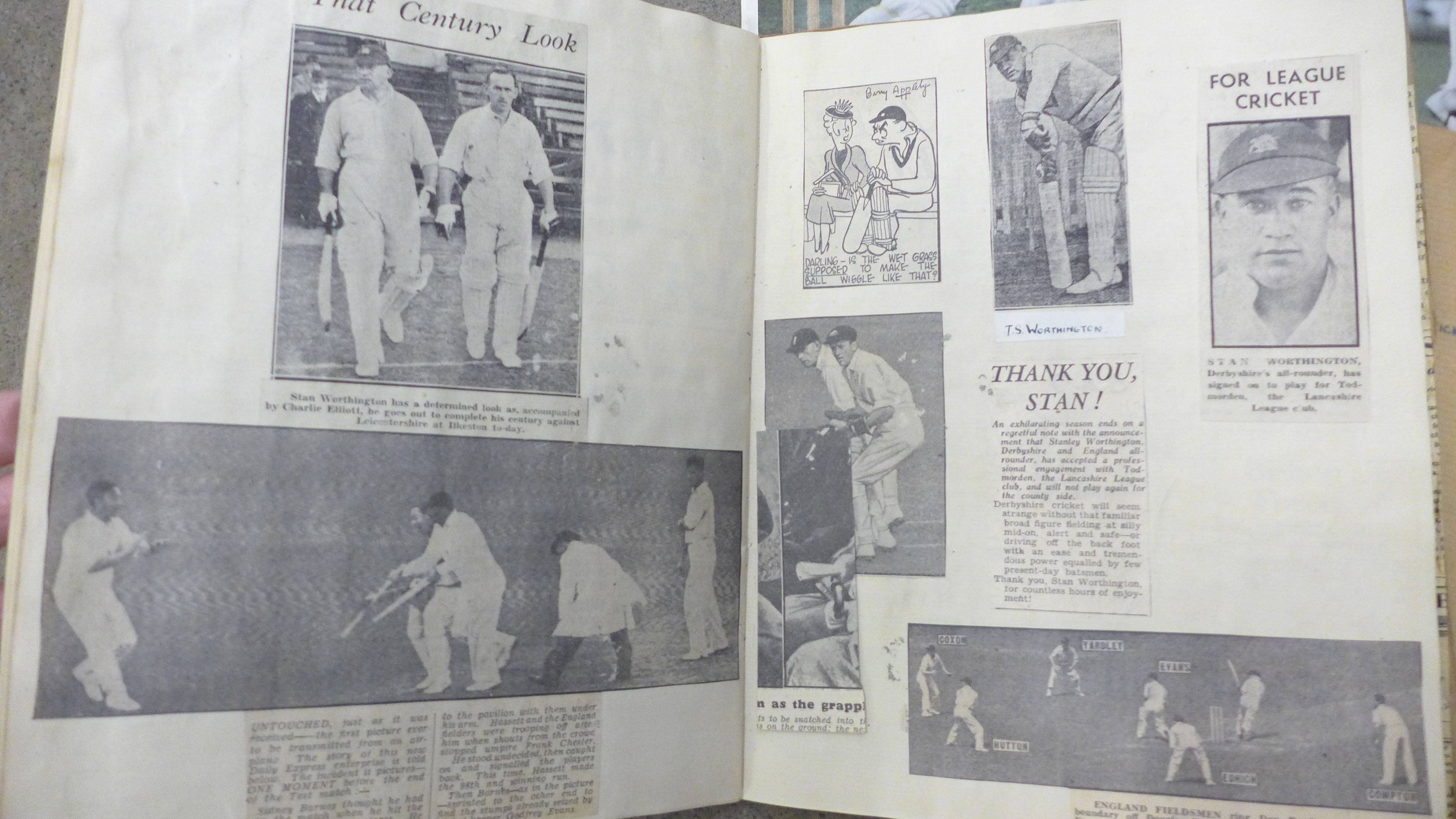 Cricket ephemera, scrapbooks with autographs, score books, etc., 1940s onward - Image 7 of 17