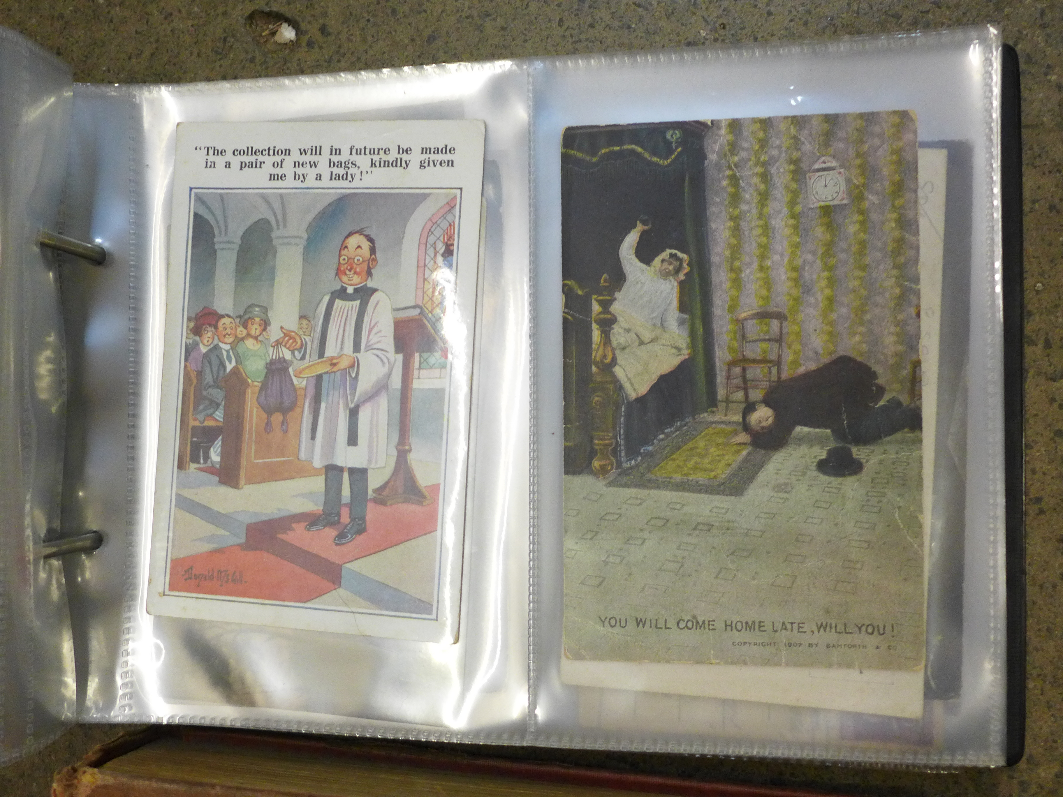 A collection of vintage postcards and album and one volume, The Pickwick Papers with plates - Image 6 of 12