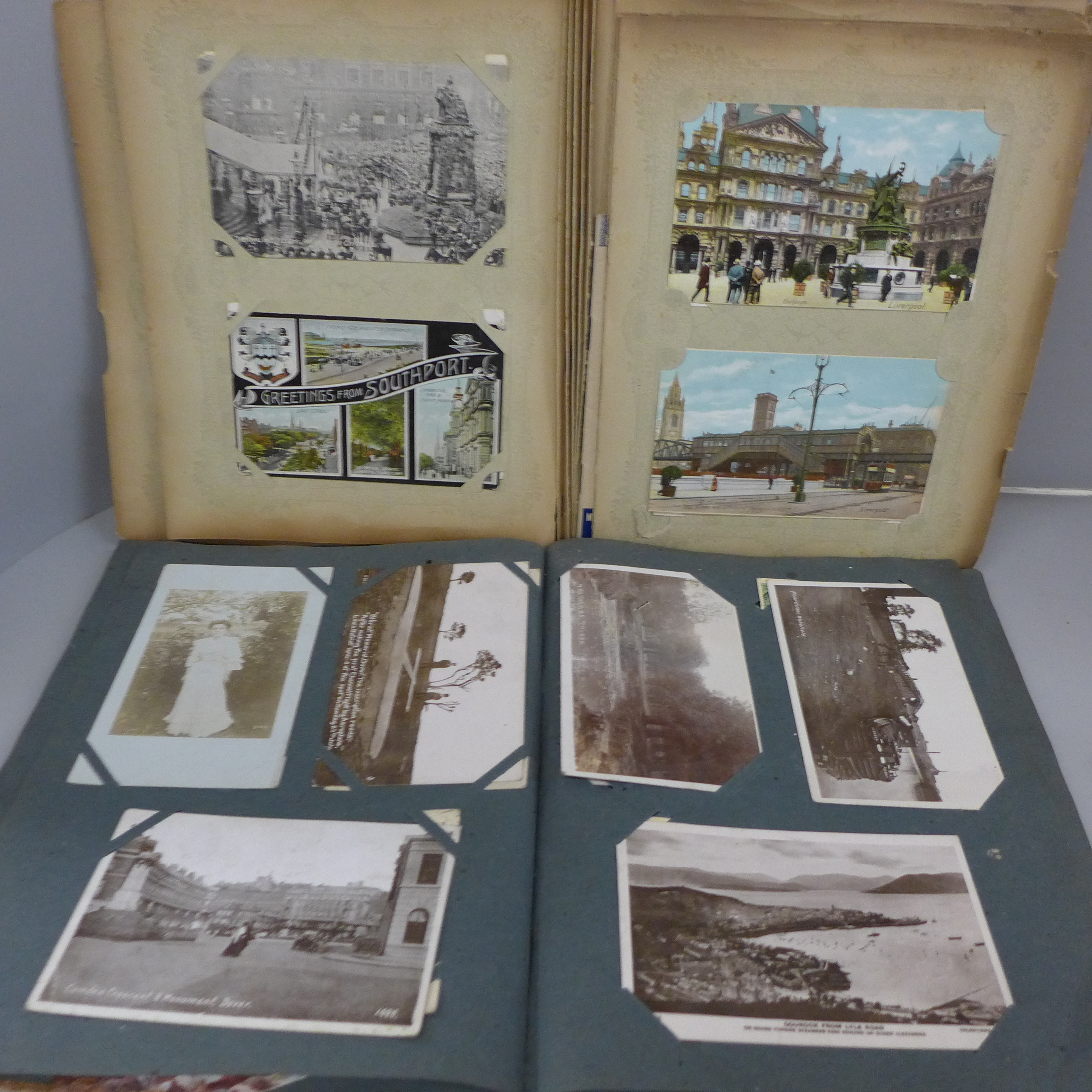 Two albums of Edwardian postcards, photographic and topographical - Image 3 of 6