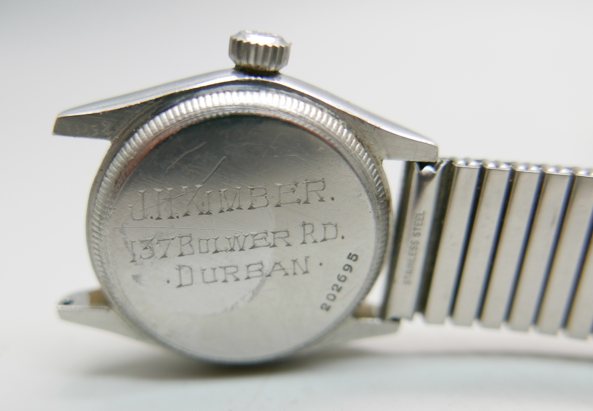 A Rolex Oyster Precision stainless steel wristwatch, case back marked 202695 and bears - Image 3 of 3