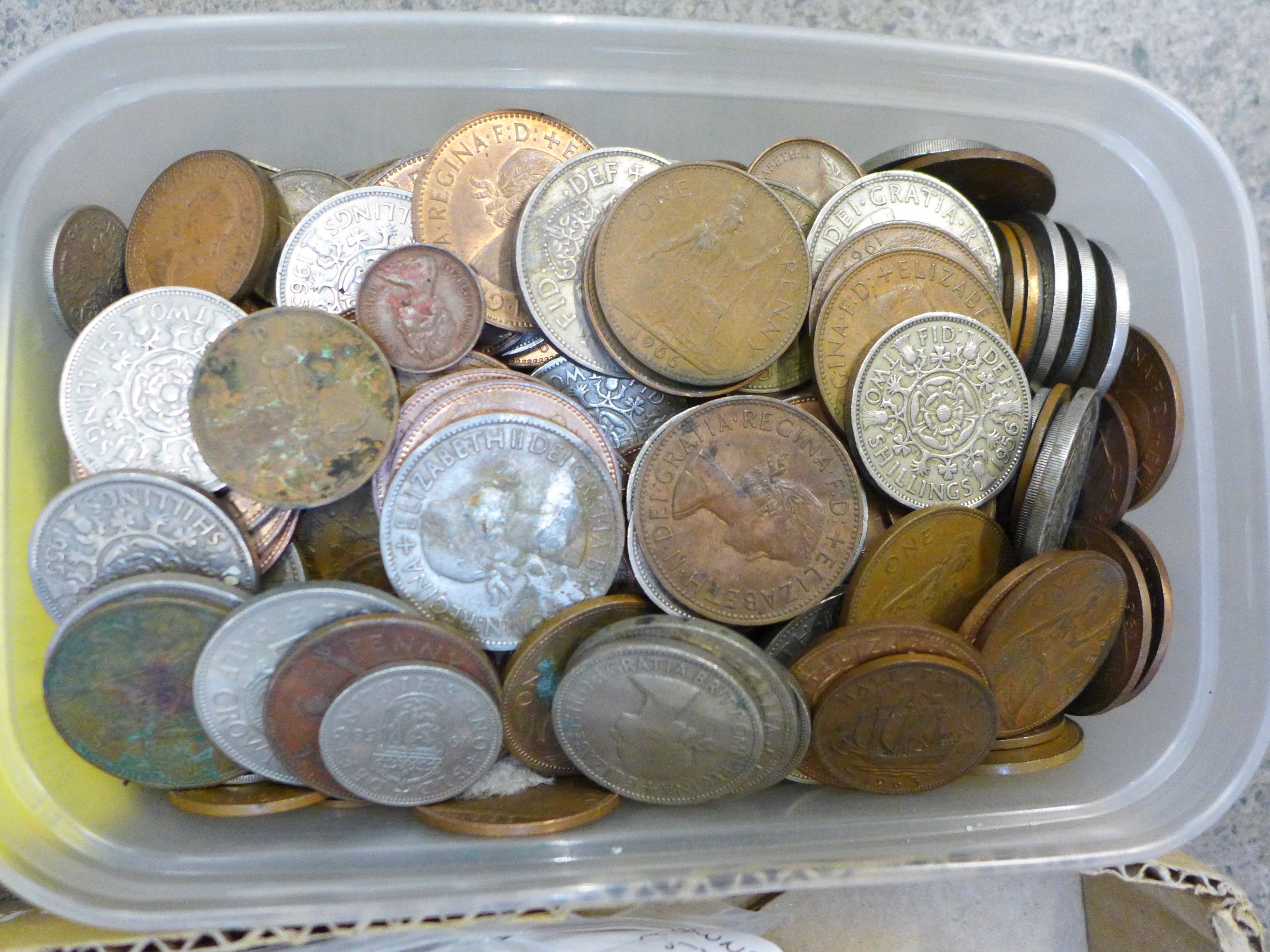Bulk coin collections (1.25kg), including Victoria copper, Edward VII copper, George V copper, - Image 4 of 4