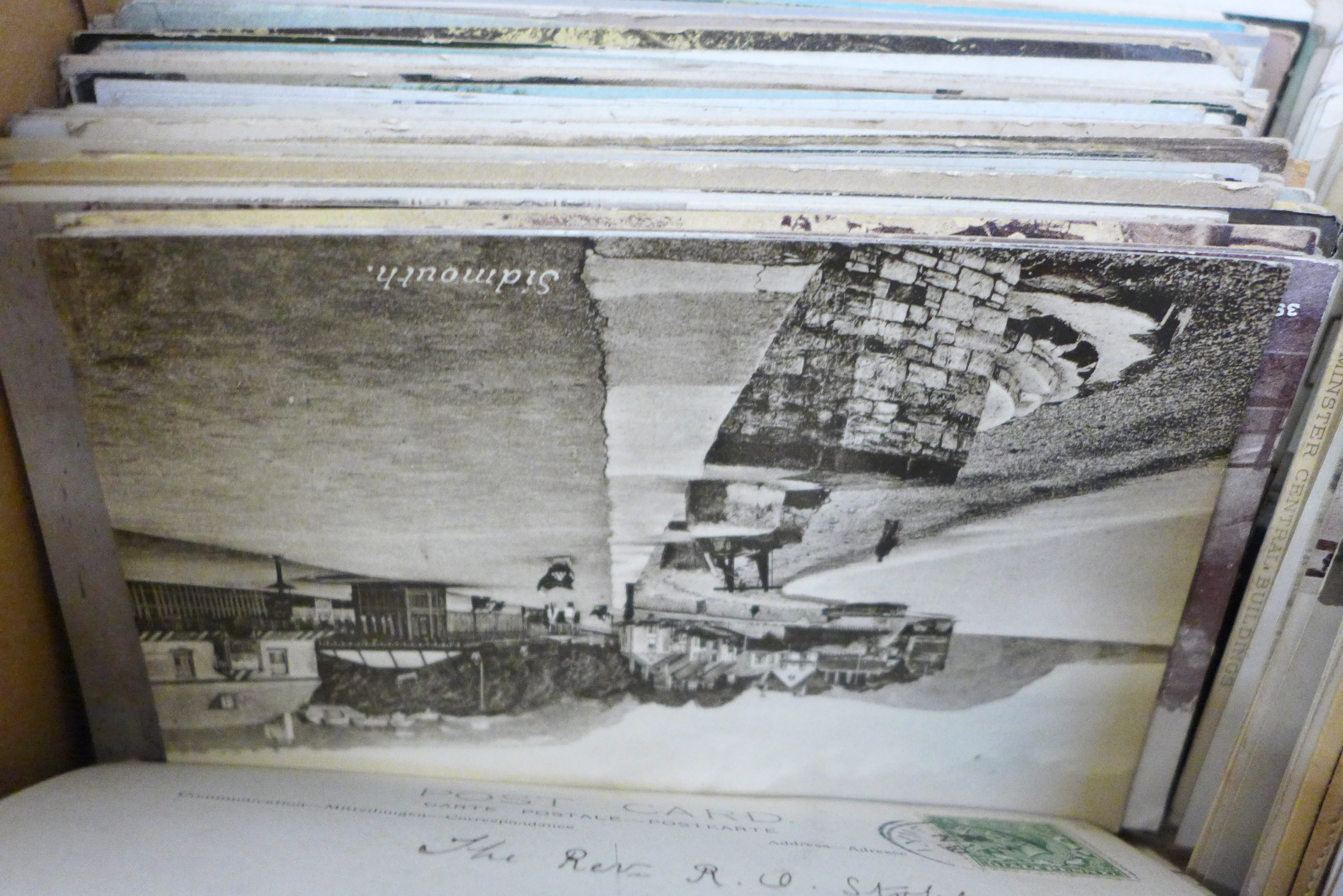 A box containing Edwardian and later postcards, approximately 300 - Image 9 of 9