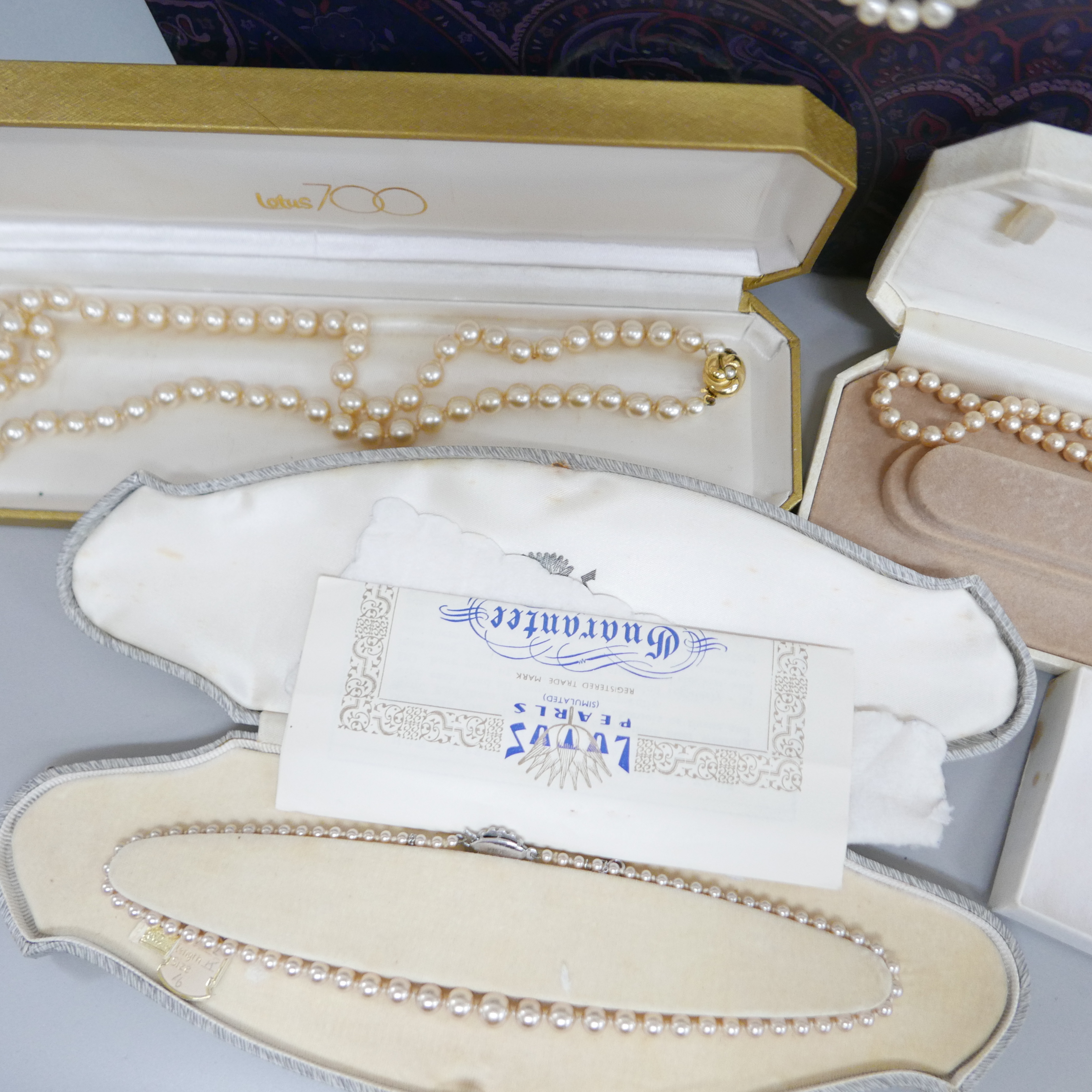 Boxed pearls including Lotus and silver mounted - Image 5 of 6