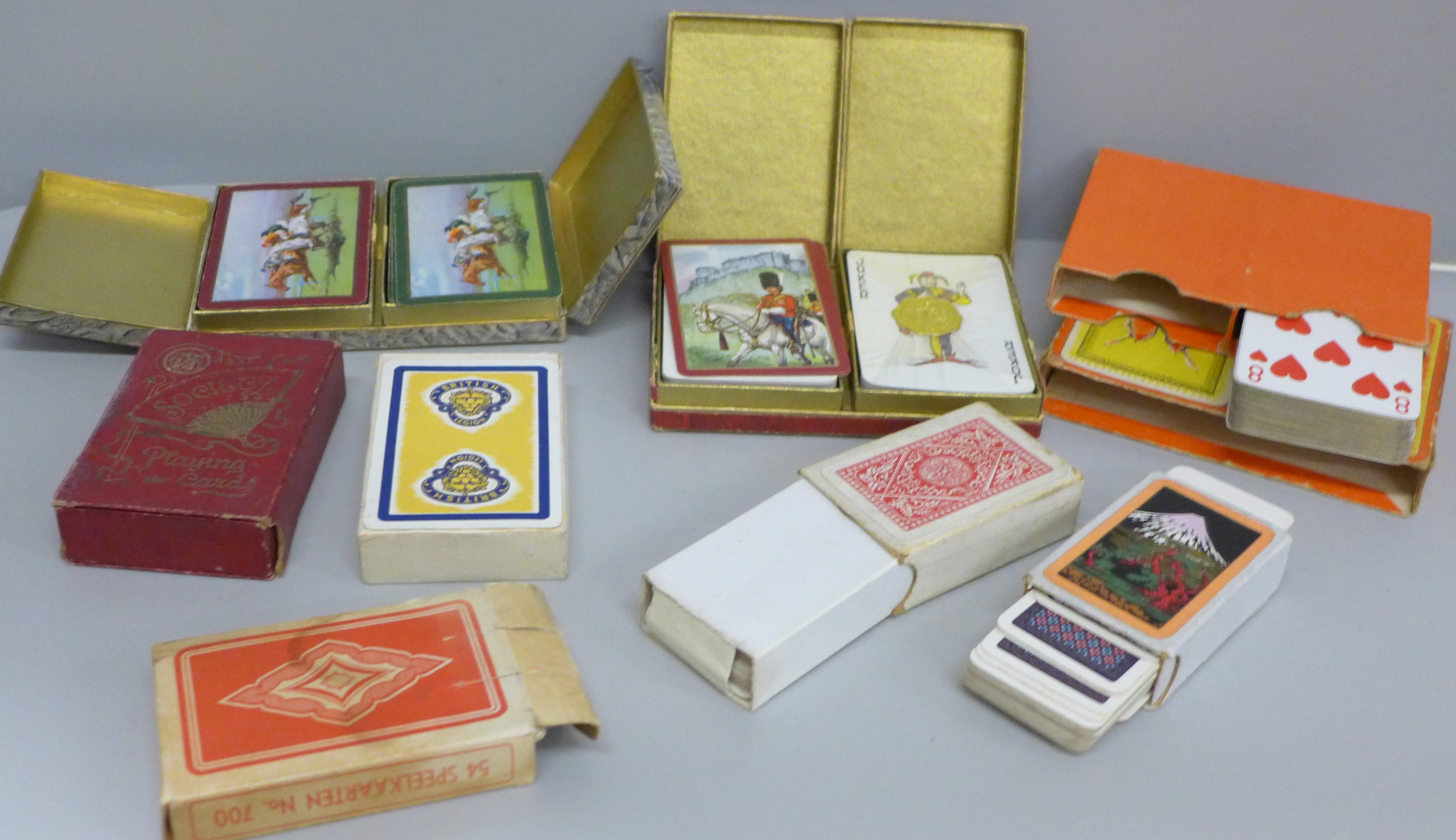 A collection of vintage playing cards