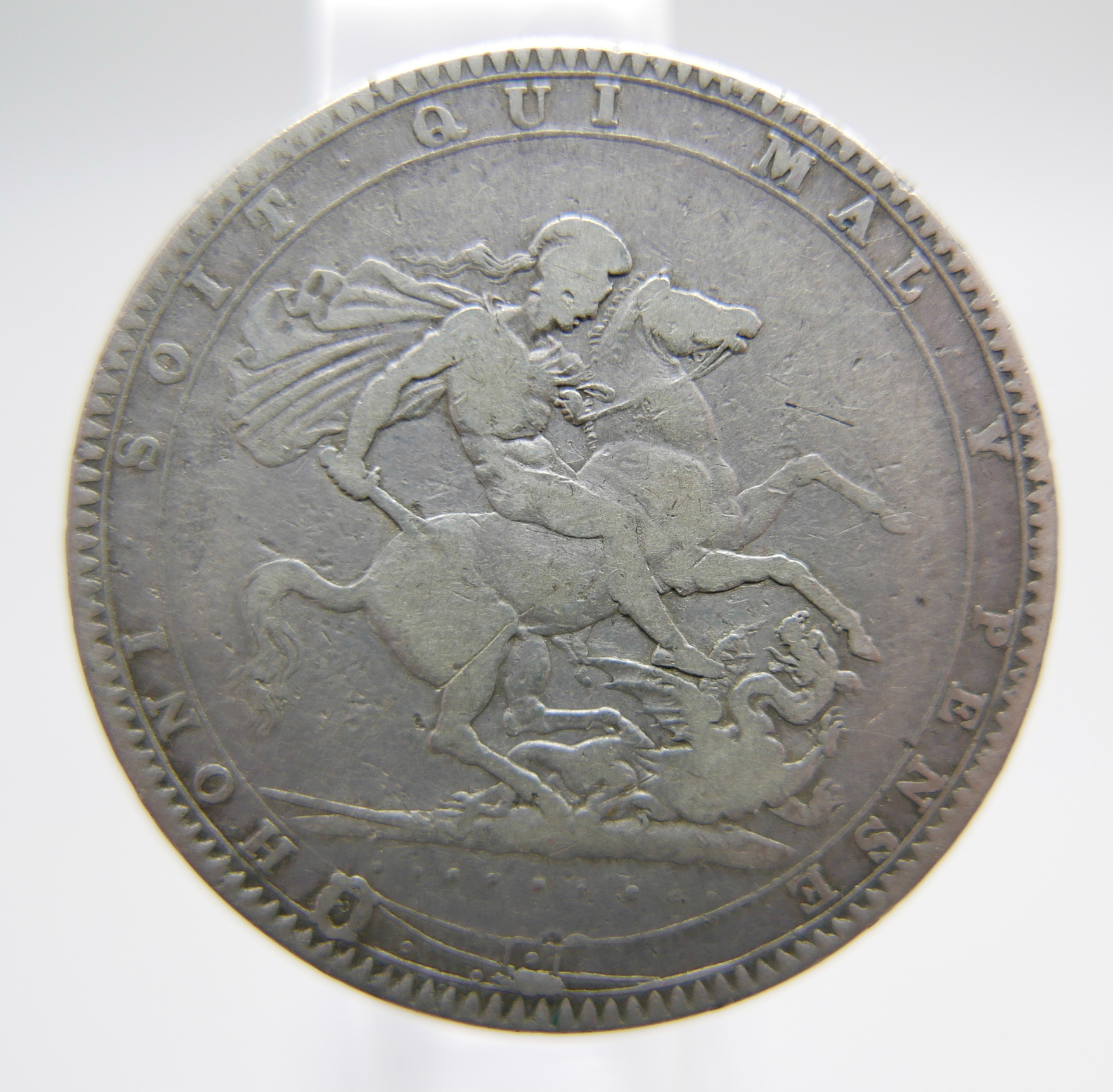 An 1819 King George III silver crown - Image 2 of 2