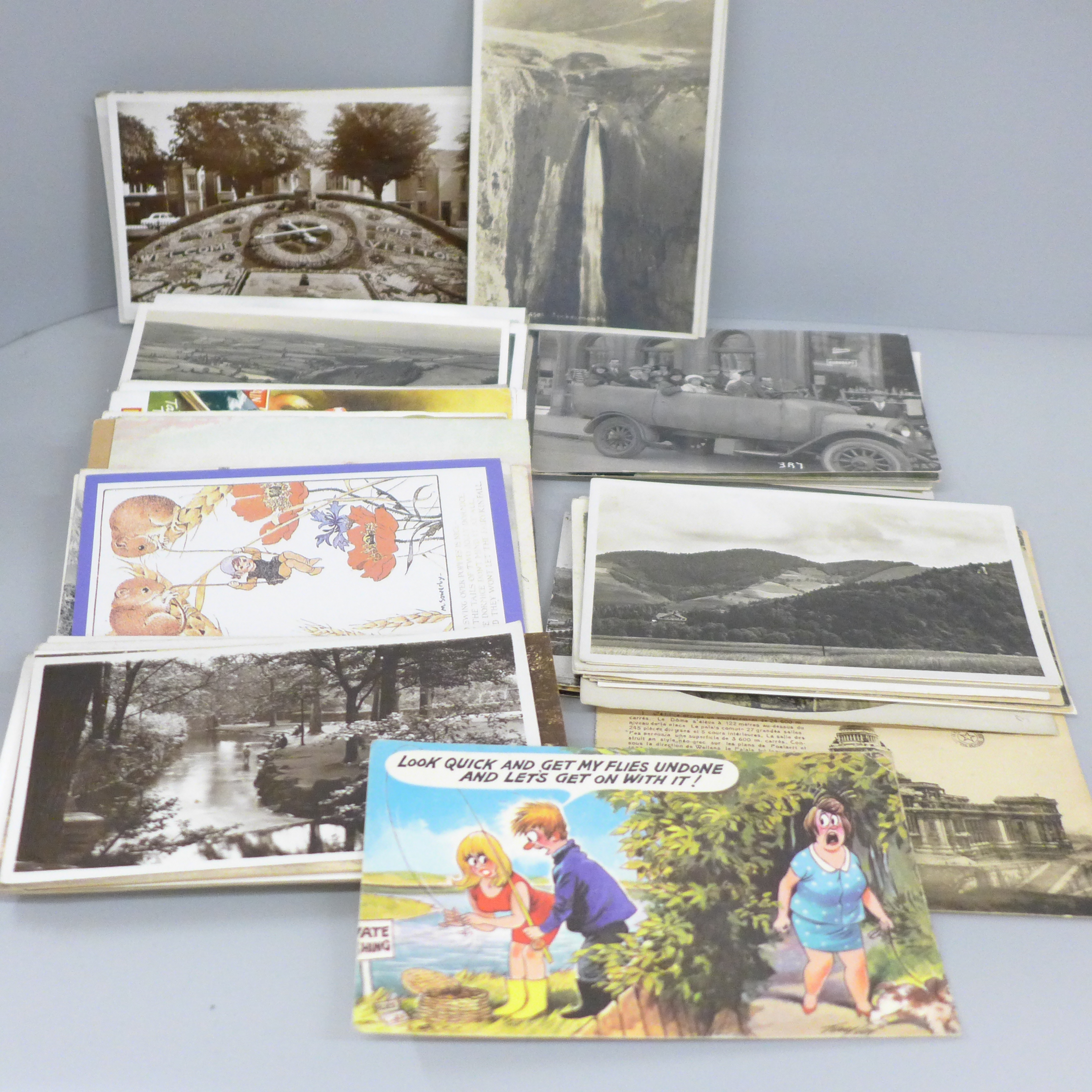 Approximately 170 Edwardian and later postcards