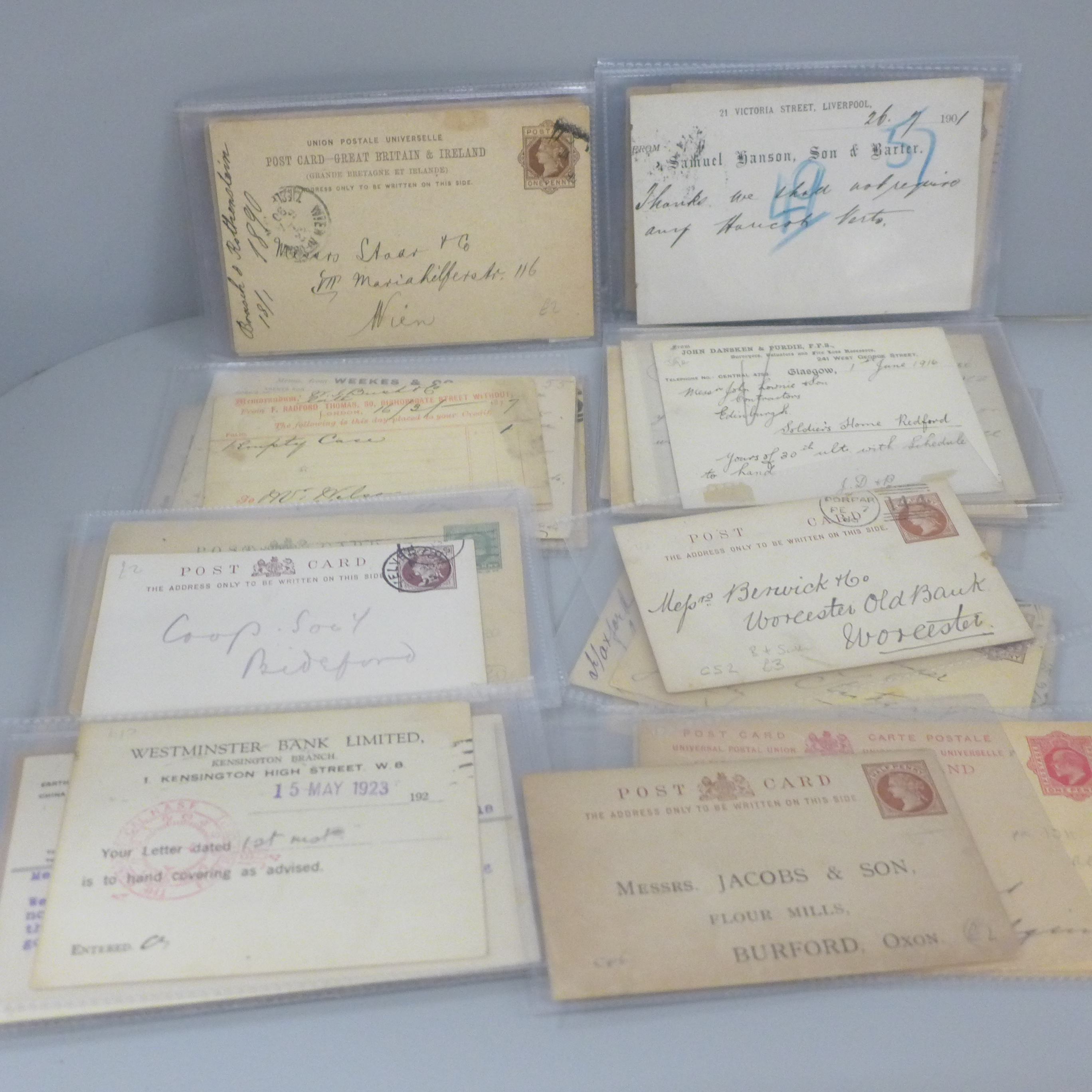 Stamps; a collection of sixty-five GB business postal stationery items, from Queen Victoria to - Image 2 of 3