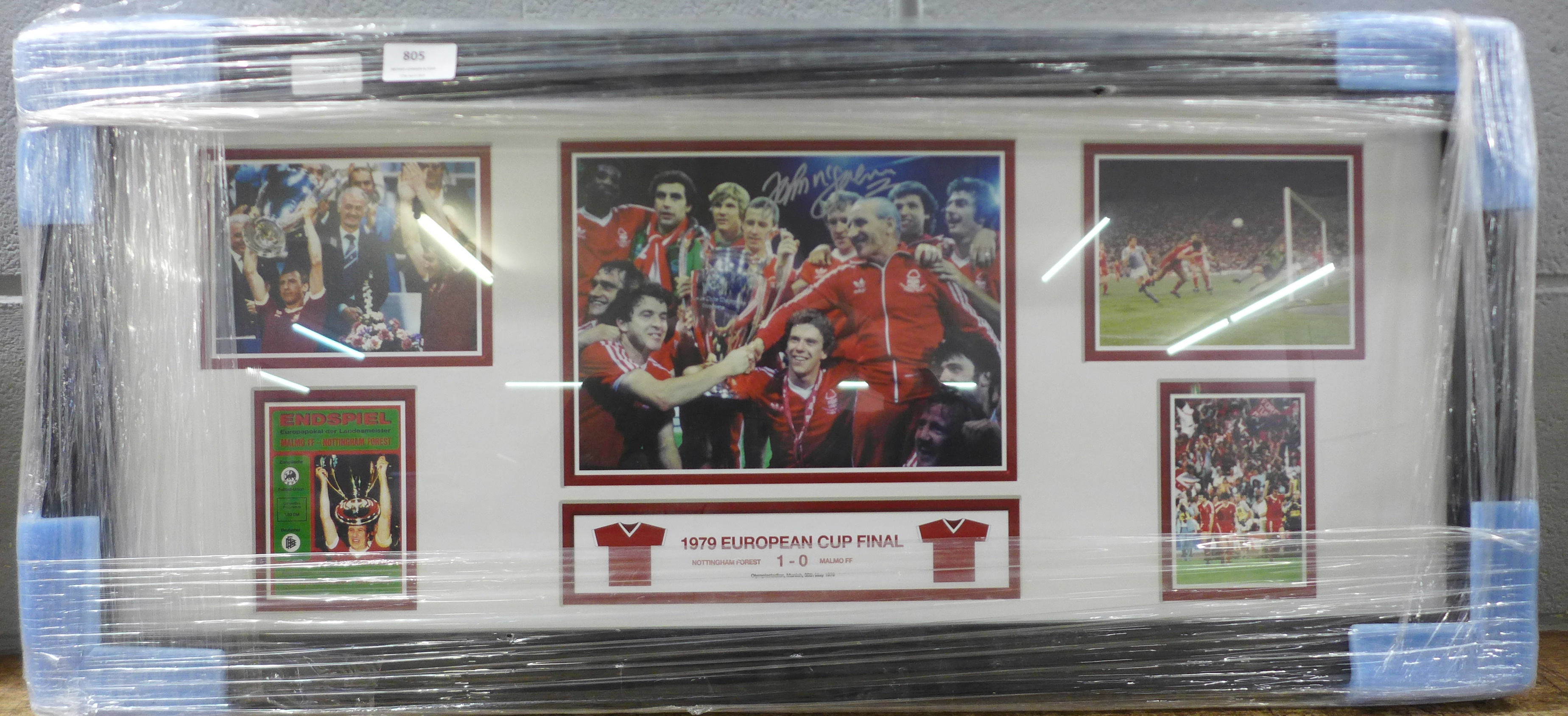 Nottingham Forest, framed and mounted pictures from the 1979 European Cup Final, one picture
