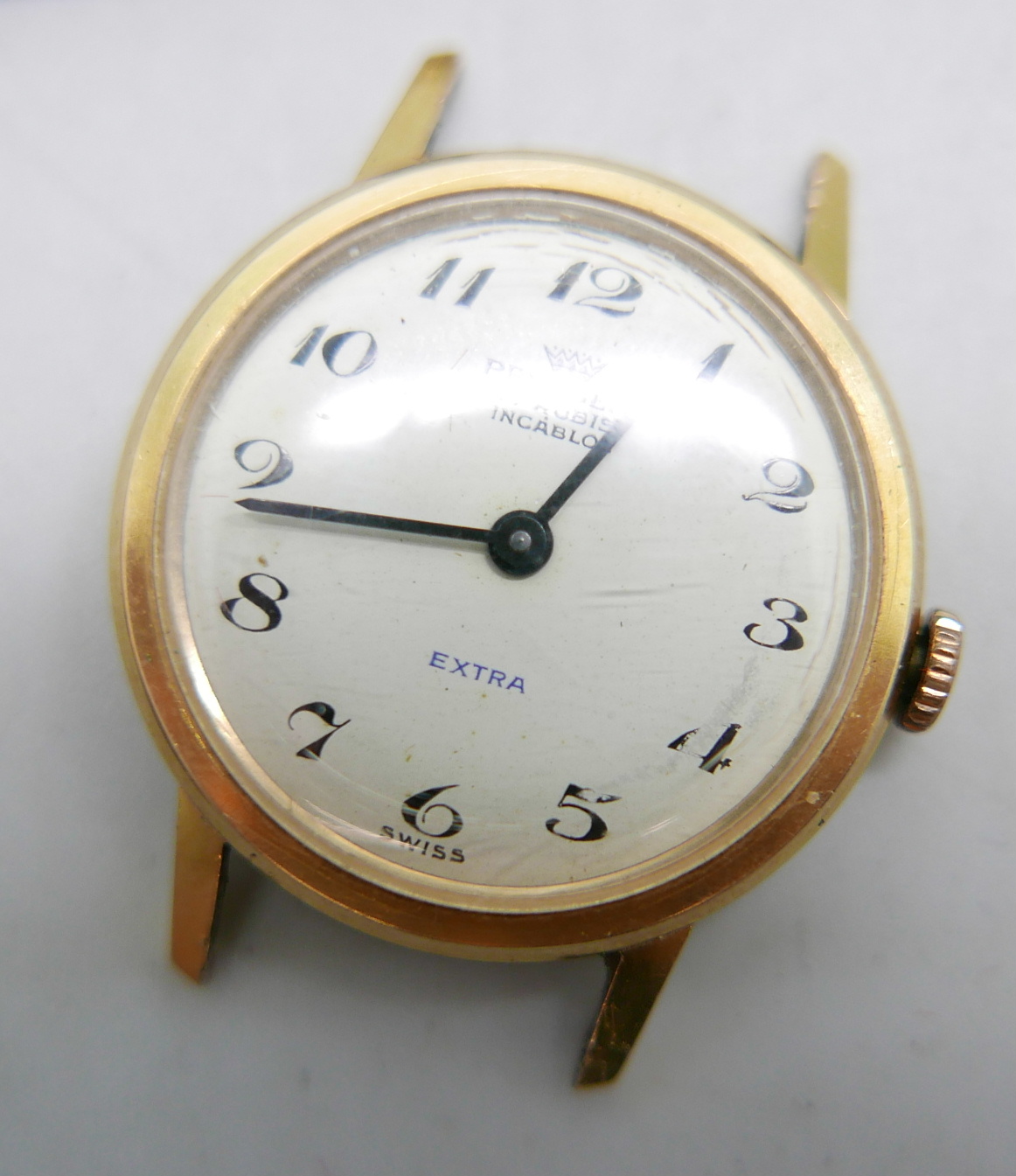 A lady's 18ct gold cased Pryngep wristwatch, weight of case with movement 11.5g, 24mm case, bracelet - Image 2 of 3