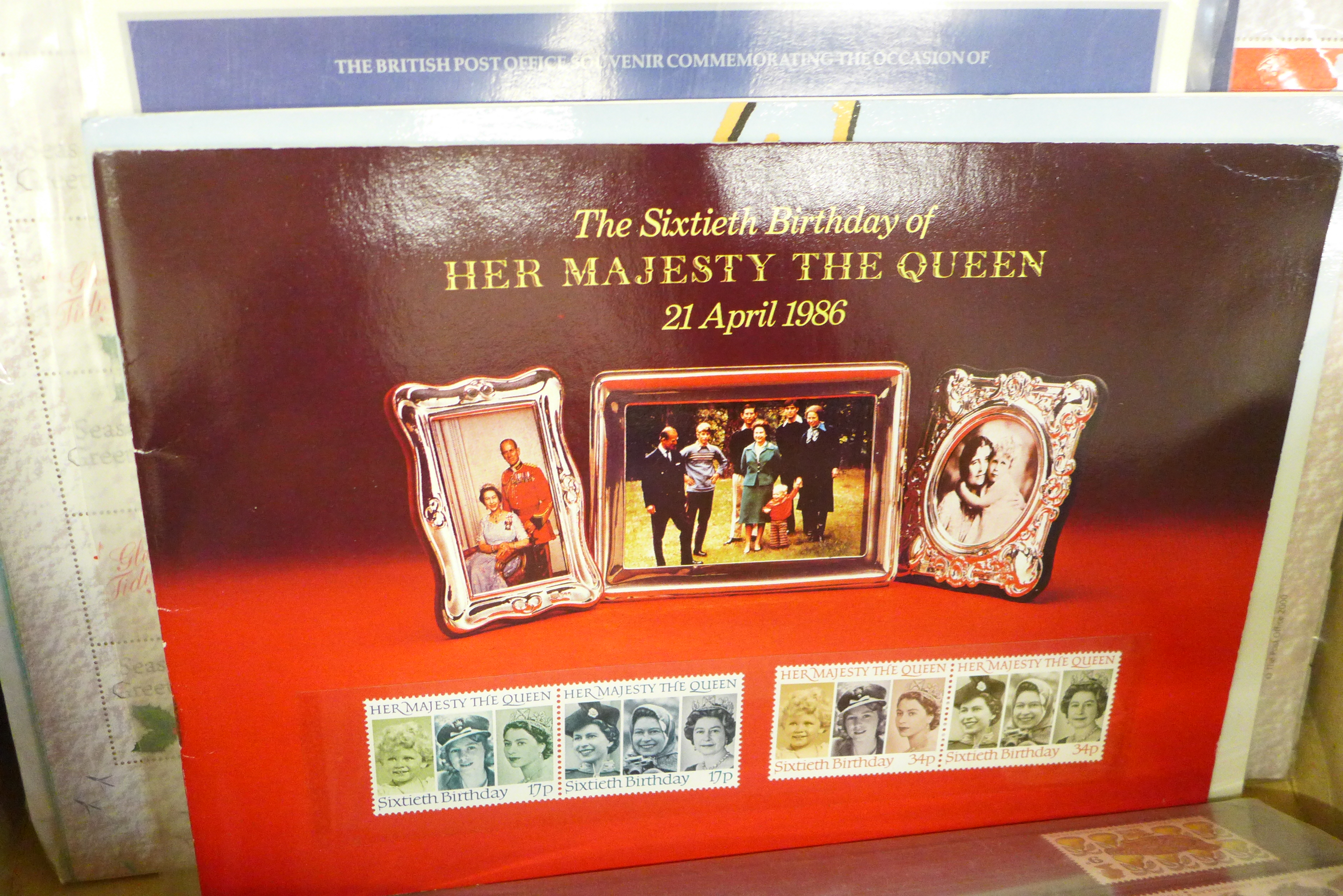 Stamps; a box of GB presentation books, year book (1996), Lest We Forget commemorative pack, etc. - Image 5 of 8