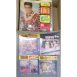 A collection of Elvis Presley LP records and cine-films