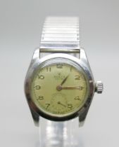 A Rolex Oyster Precision stainless steel wristwatch, case back marked 202695 and bears