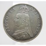 A Victorian veil head 1888 double florin