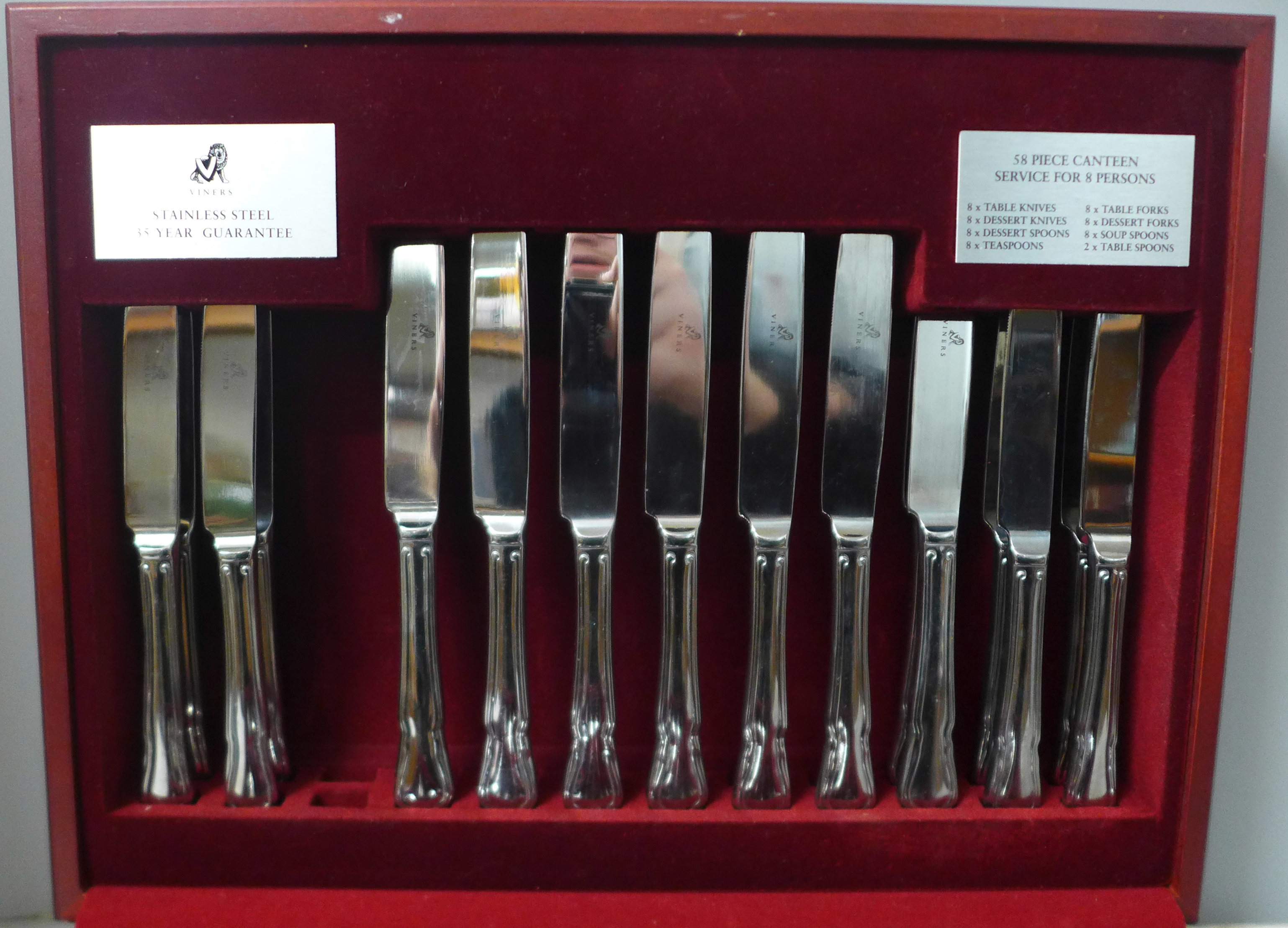 A fifty-eight piece Viners canteen of cutlery - Image 2 of 3