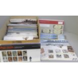 Great Britain 2006-2008 commemorative presentation packs in a box, 111 packs with all stamps intact,