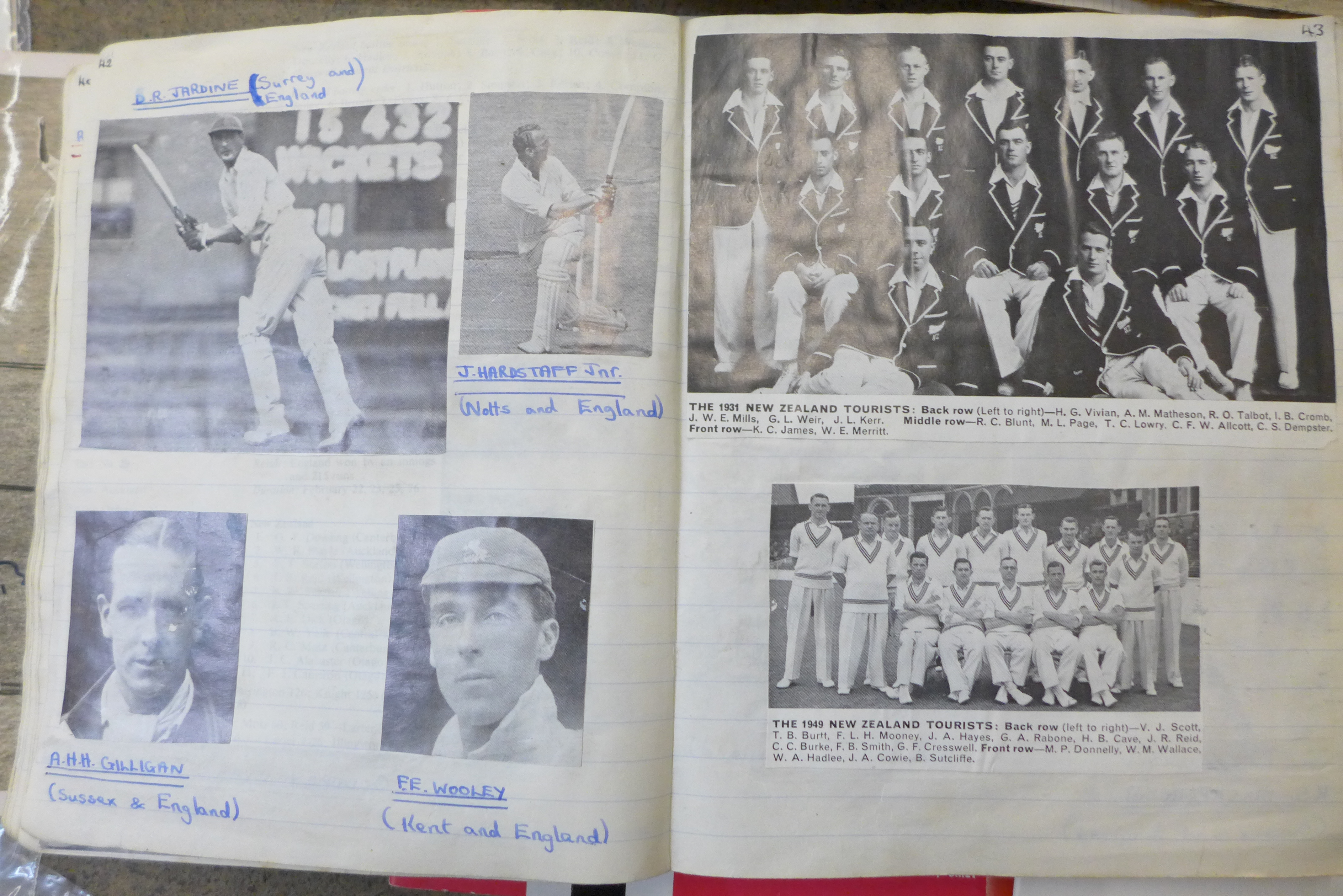 Cricket ephemera and scrap albums with autographs including Larwood, Boycott, Subba Row - Image 3 of 19
