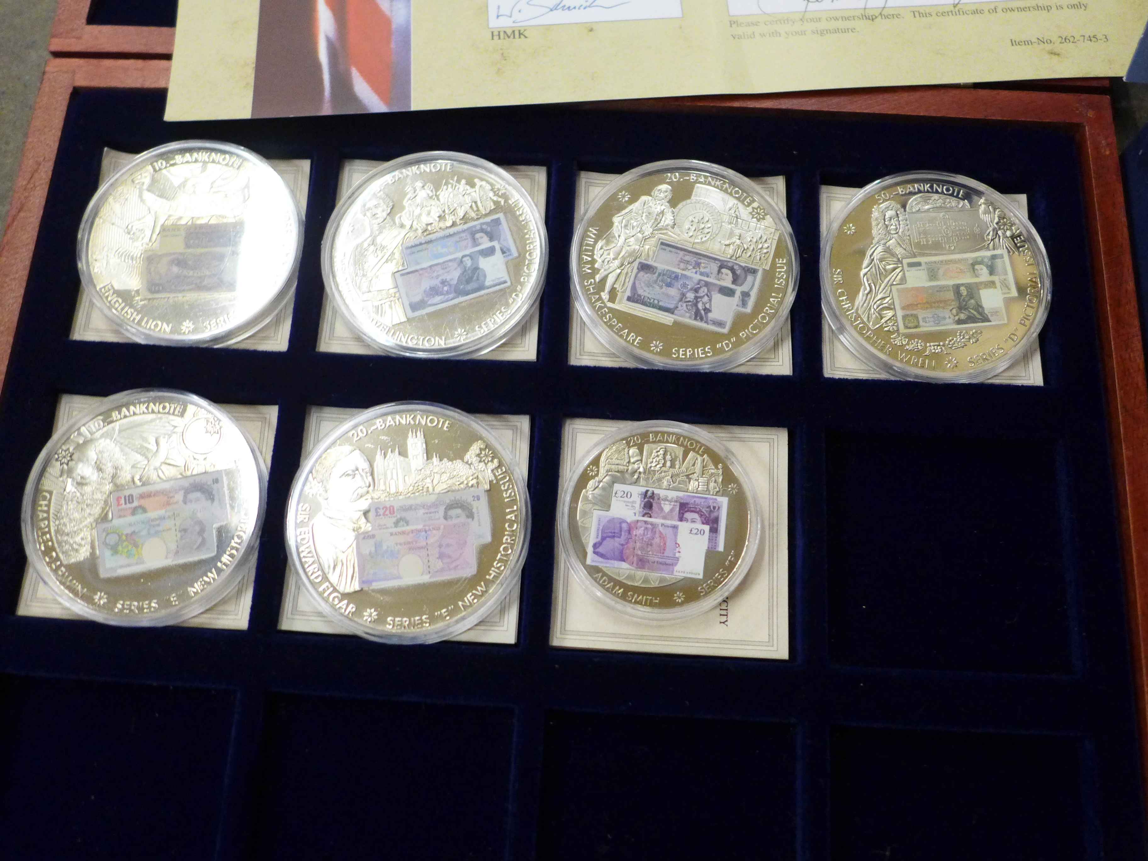 Commemorative coins, a Berlin Airlift first day coin cover, etc., also some empty cases and coin - Image 2 of 5