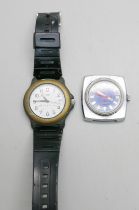 A gentleman's Camy Seven Seas wristwatch and a Swiss Army wristwatch