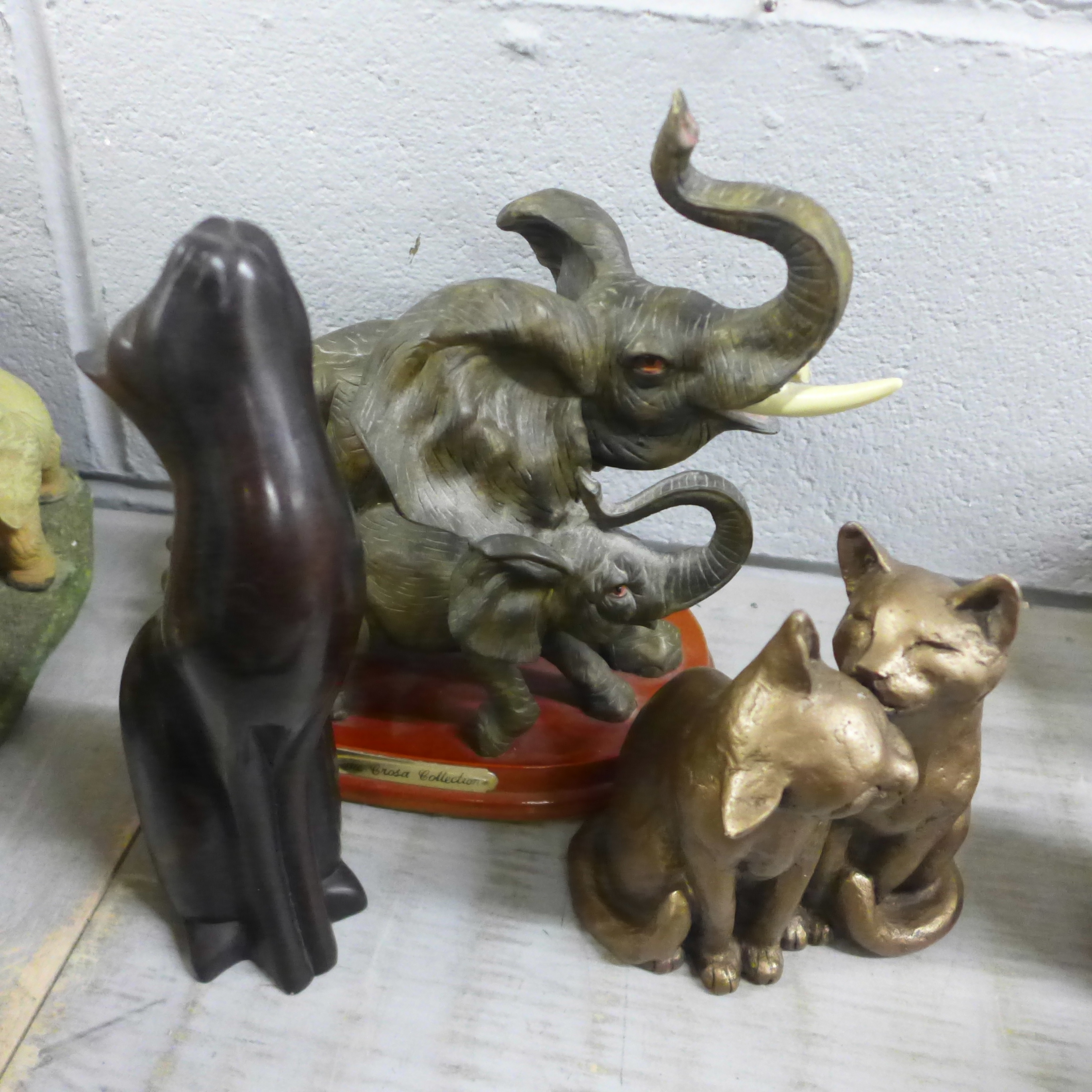 A collection of figures, a toy dinosaur and other ornaments **PLEASE NOTE THIS LOT IS NOT ELIGIBLE - Image 2 of 6