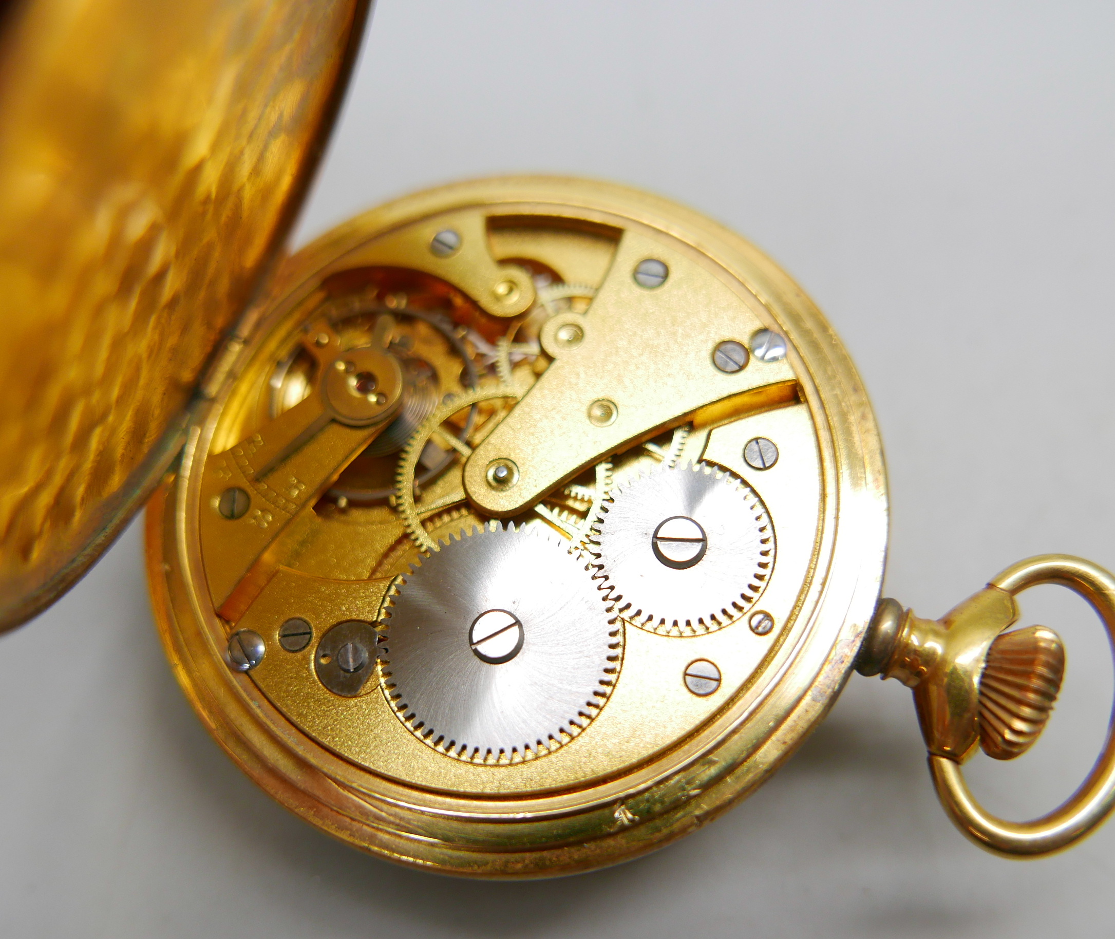 A gold filled full hunter pocket watch, Good Hope Lever, lacking glass - Image 4 of 5