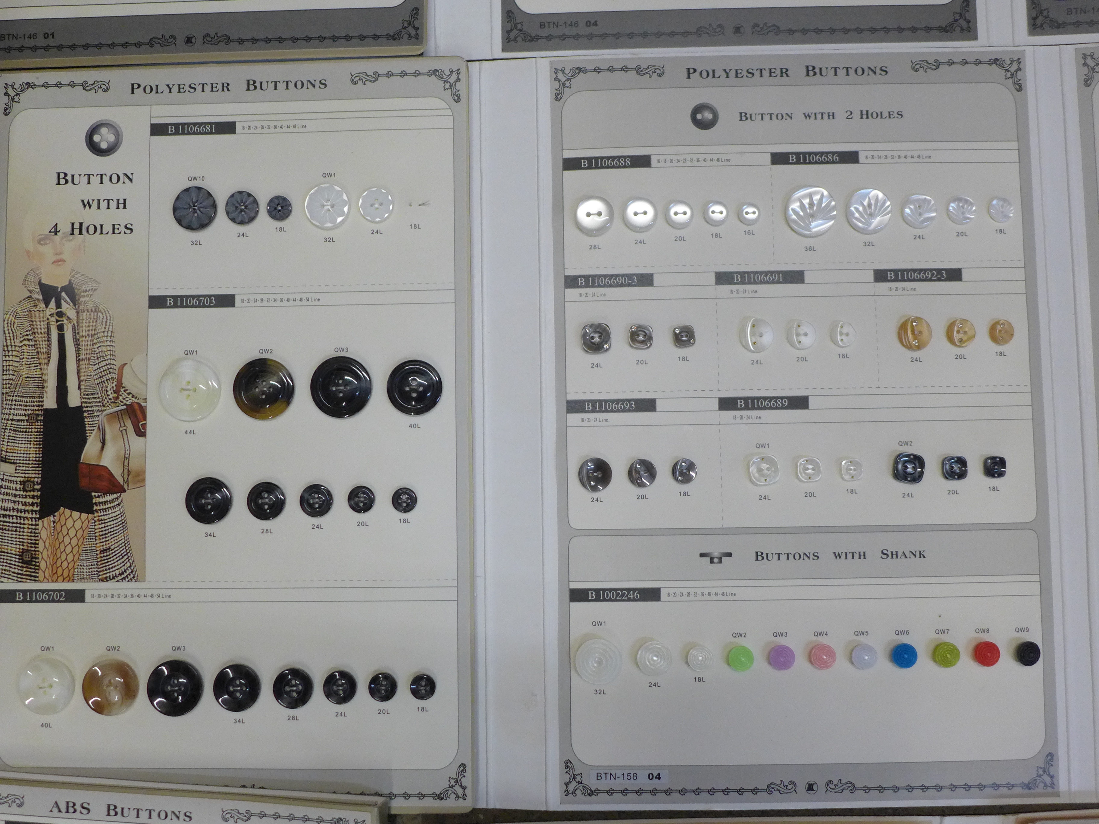 A collection of lace, fasteners and buttons merchant sample folders, all vintage - Image 3 of 12