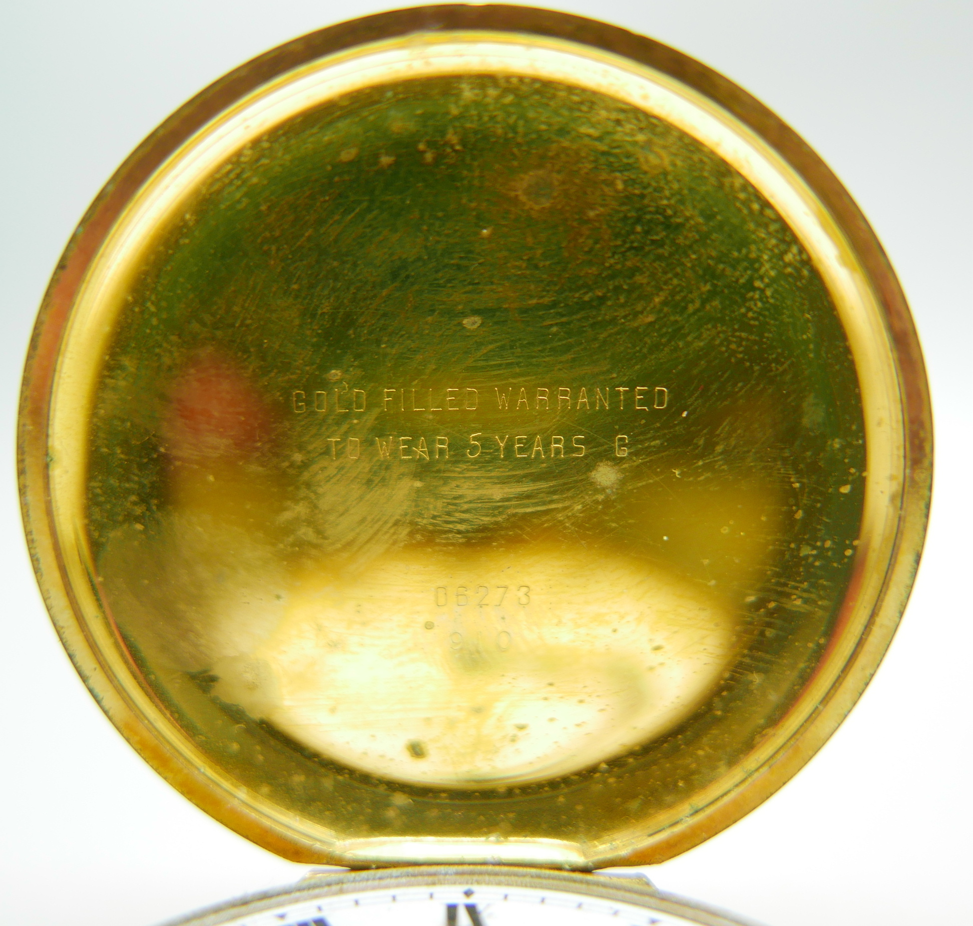 A gold filled full hunter pocket watch, Good Hope Lever, lacking glass - Image 3 of 5