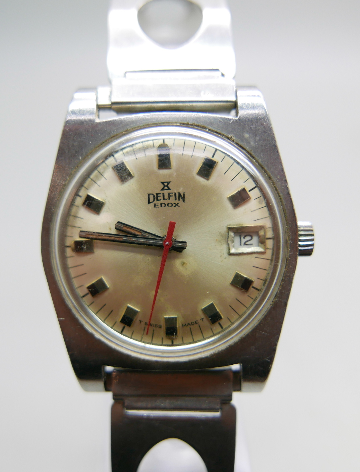 Two gentleman's wristwatches, Omega automatic date and Delfin Edox - Image 4 of 4