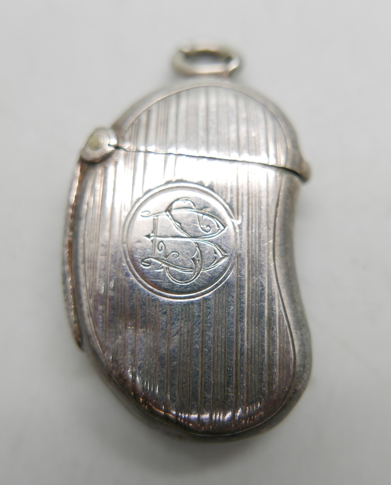 A late Victorian silver vesta case, Birmingham 1899, maker CS*FS