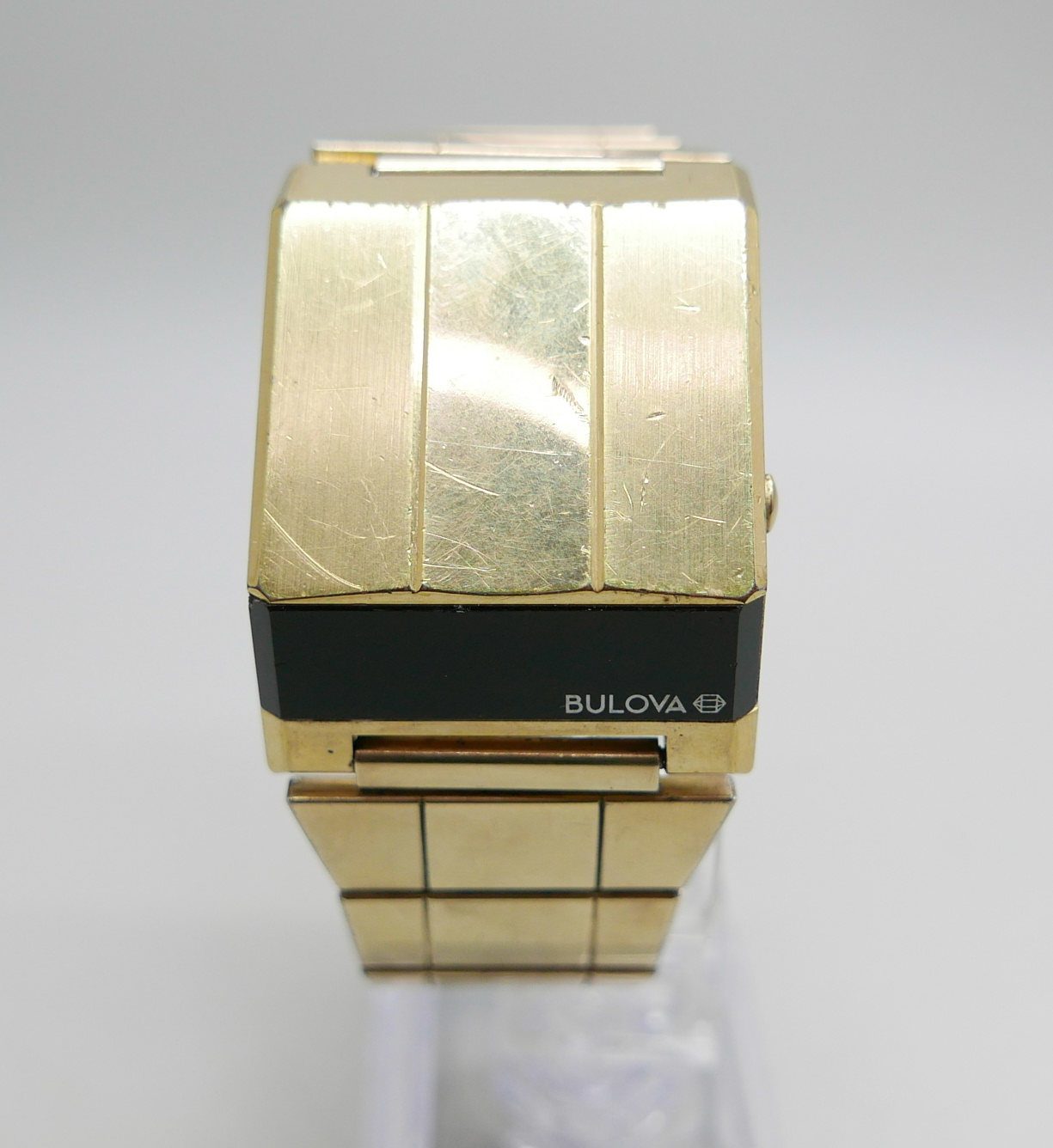A Bulova Computron gold plated bracelet wristwatch, circa 1970s