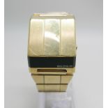 A Bulova Computron gold plated bracelet wristwatch, circa 1970s