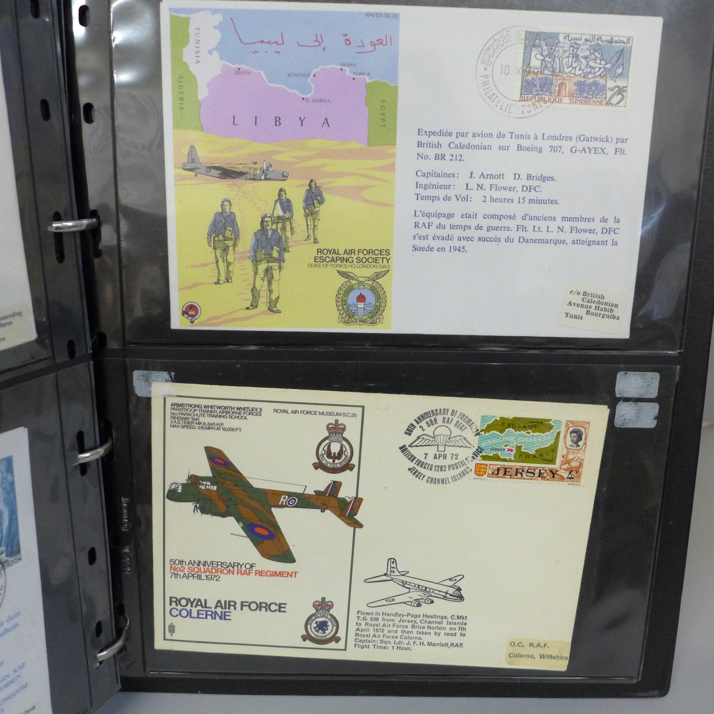 Stamps; an album of RAF flown covers, including signed (48 no.) - Image 8 of 9