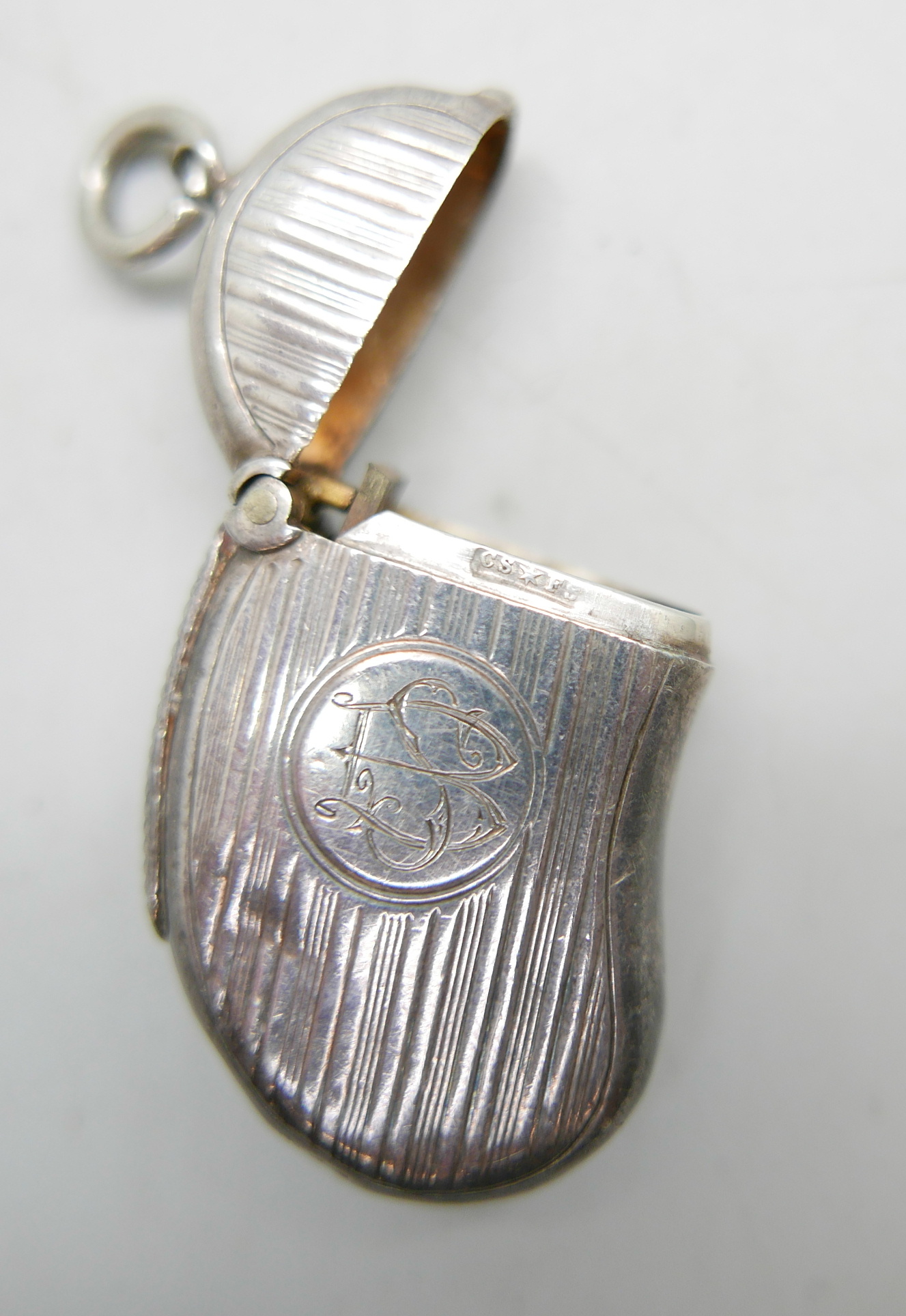 A late Victorian silver vesta case, Birmingham 1899, maker CS*FS - Image 5 of 5