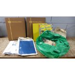 A box containing two albums of stamps and loose stamps **PLEASE NOTE THIS LOT IS NOT ELIGIBLE FOR